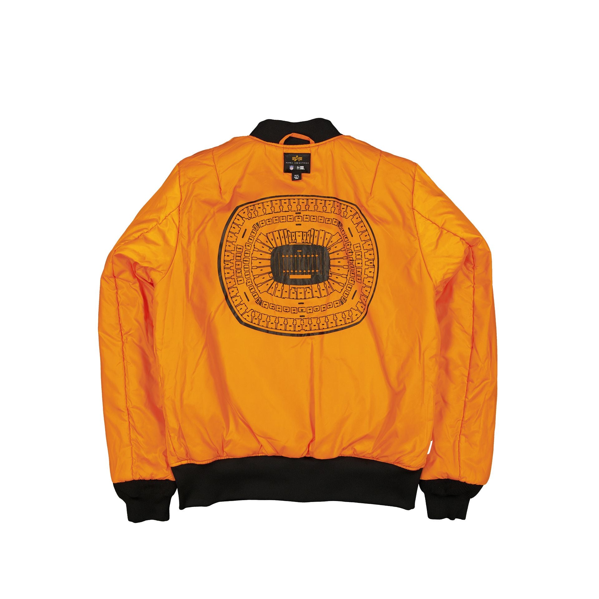 Alternative view of Alpha Industries X New York Jets Black Camo Ma-1 Bomber Jacket