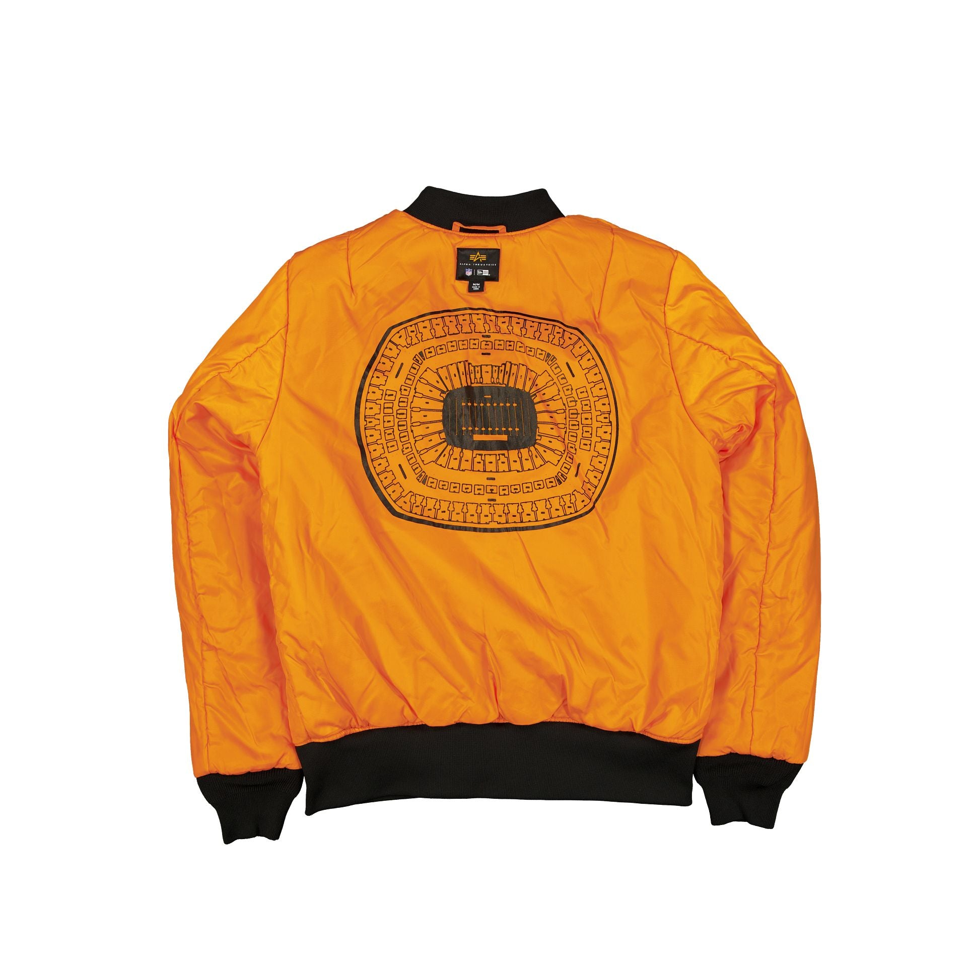 Alternative view of Alpha Industries X New York Giants Black Camo Ma-1 Bomber Jacket