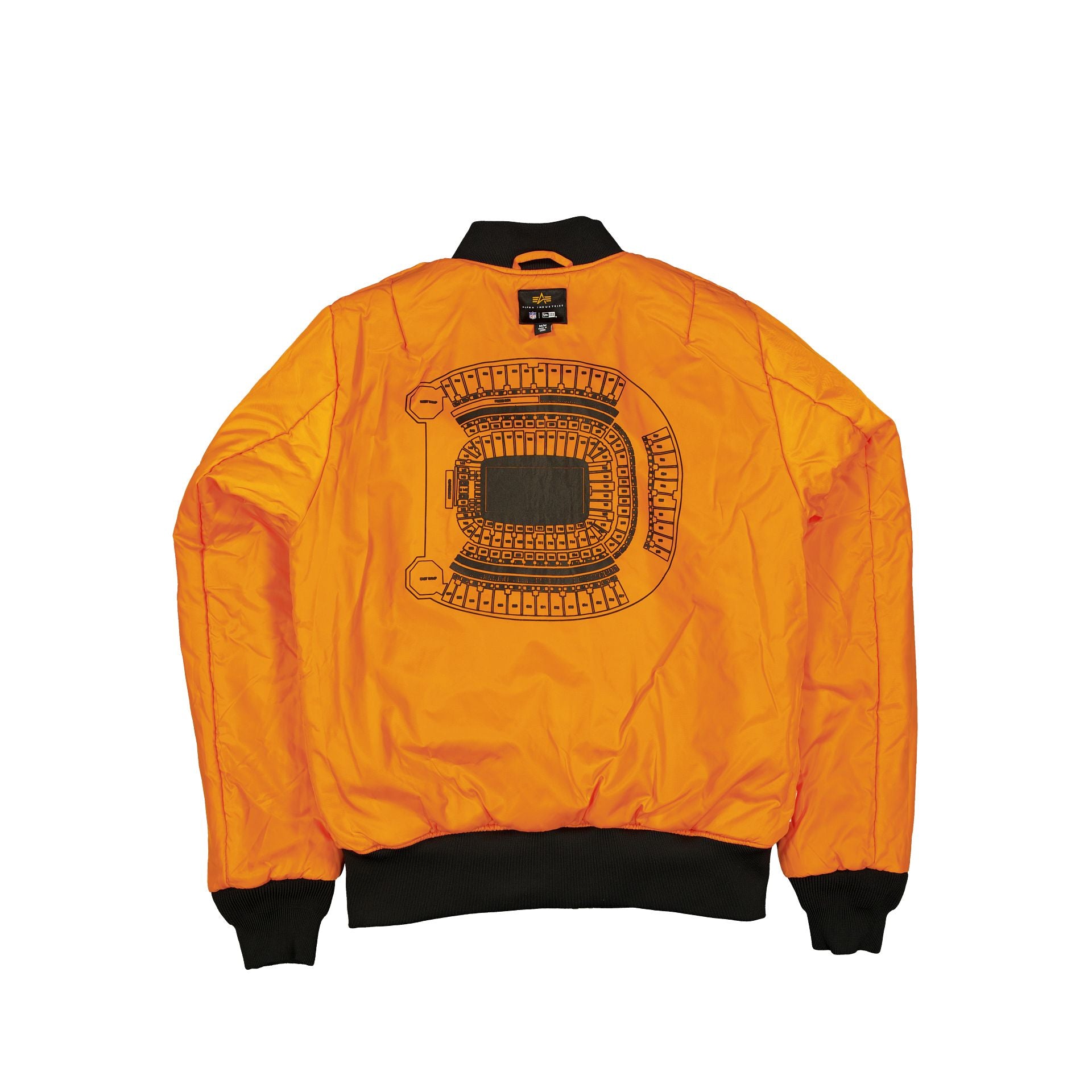 Alternative view of Alpha Industries X Pittsburgh Steelers Black Camo Ma-1 Bomber Jacket