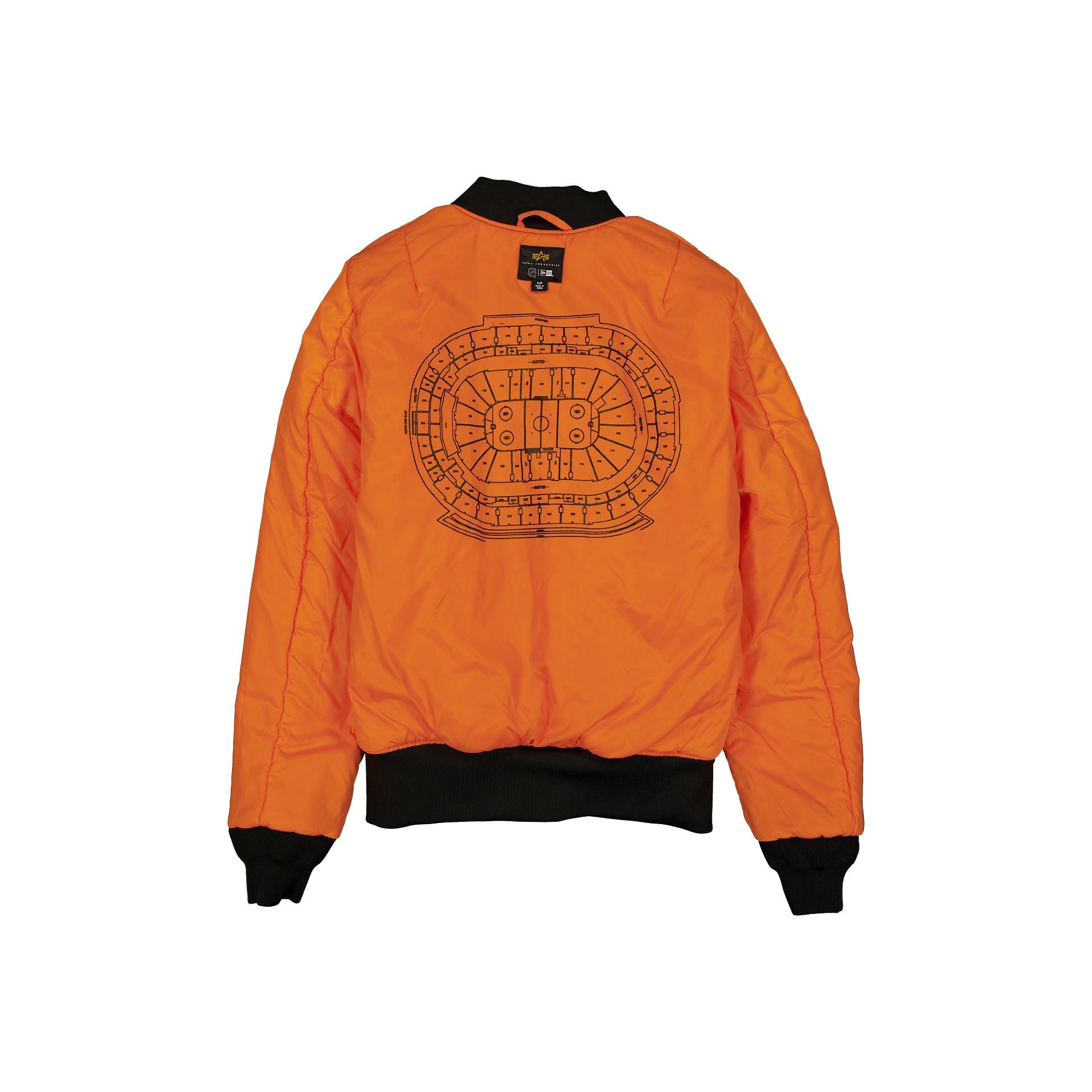 Alternative view of Alpha Industries X Detroit Red Wings Black Camo Ma-1 Bomber Jacket