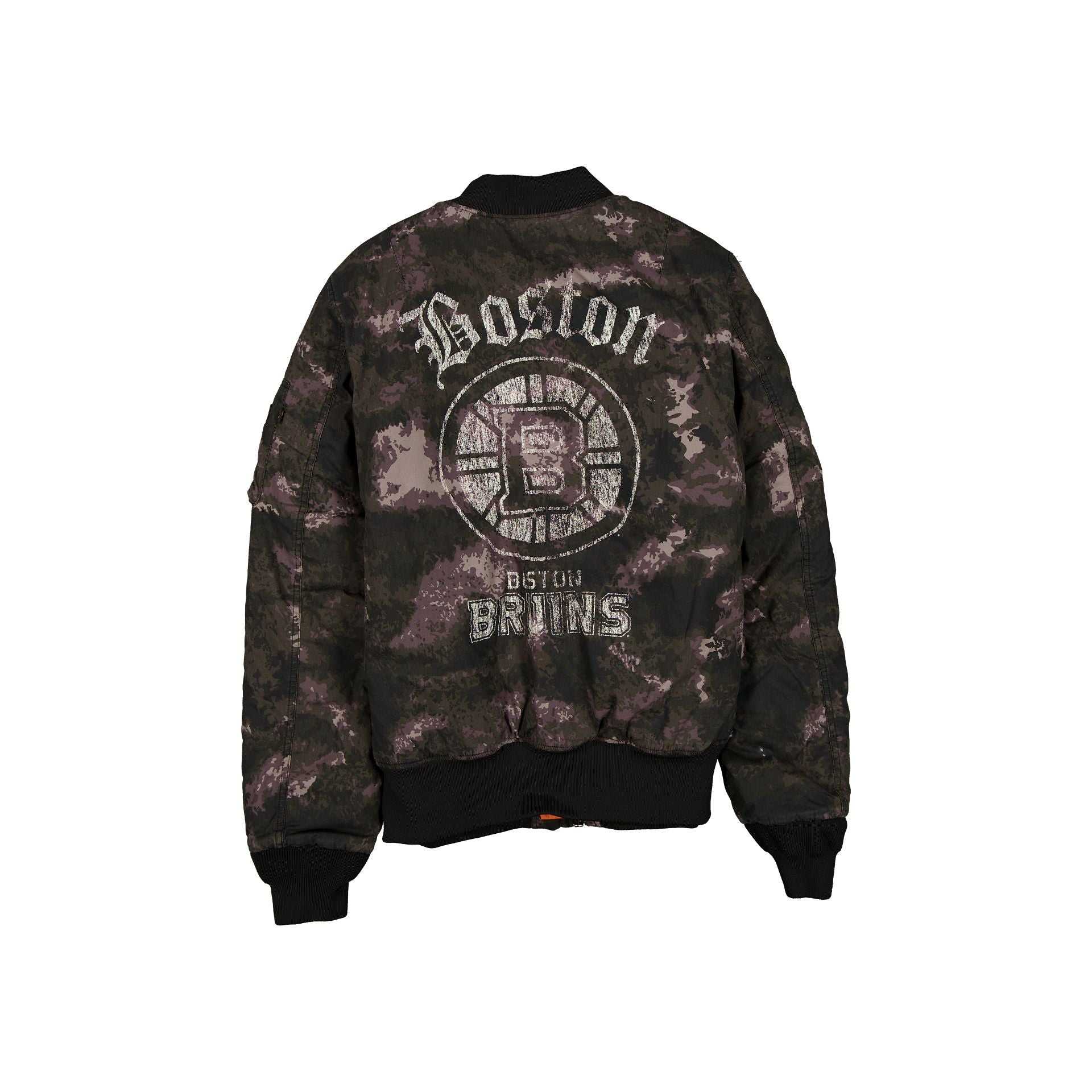 Alternative view of Alpha Industries X Boston Bruins Black Camo Ma-1 Bomber Jacket