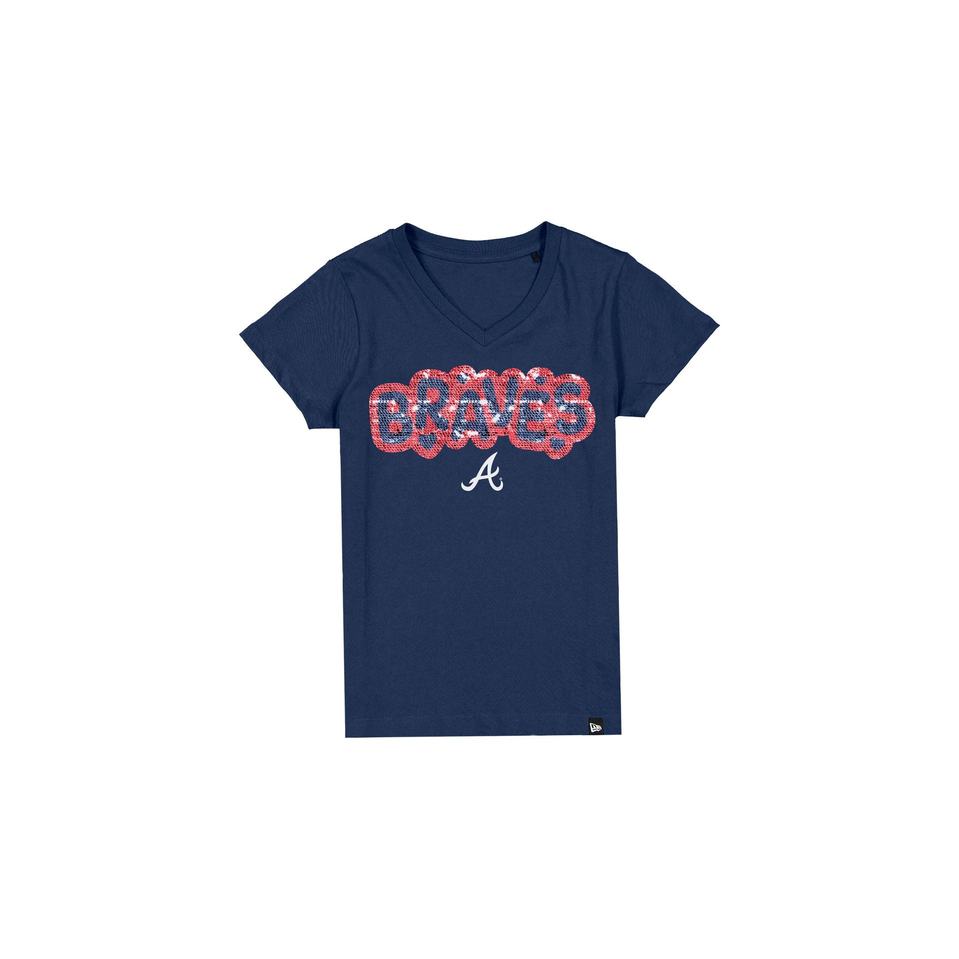 Alternative view of Atlanta Braves Flip Sequin Girls T-Shirt