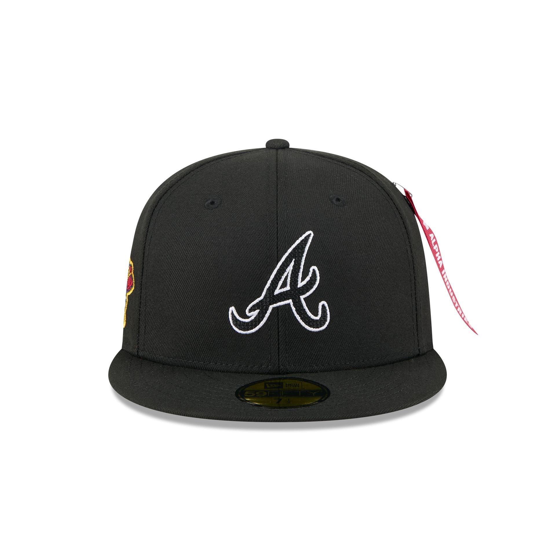 Alternative view of Alpha Industries X Atlanta Braves Black 59Fifty Fitted Hat