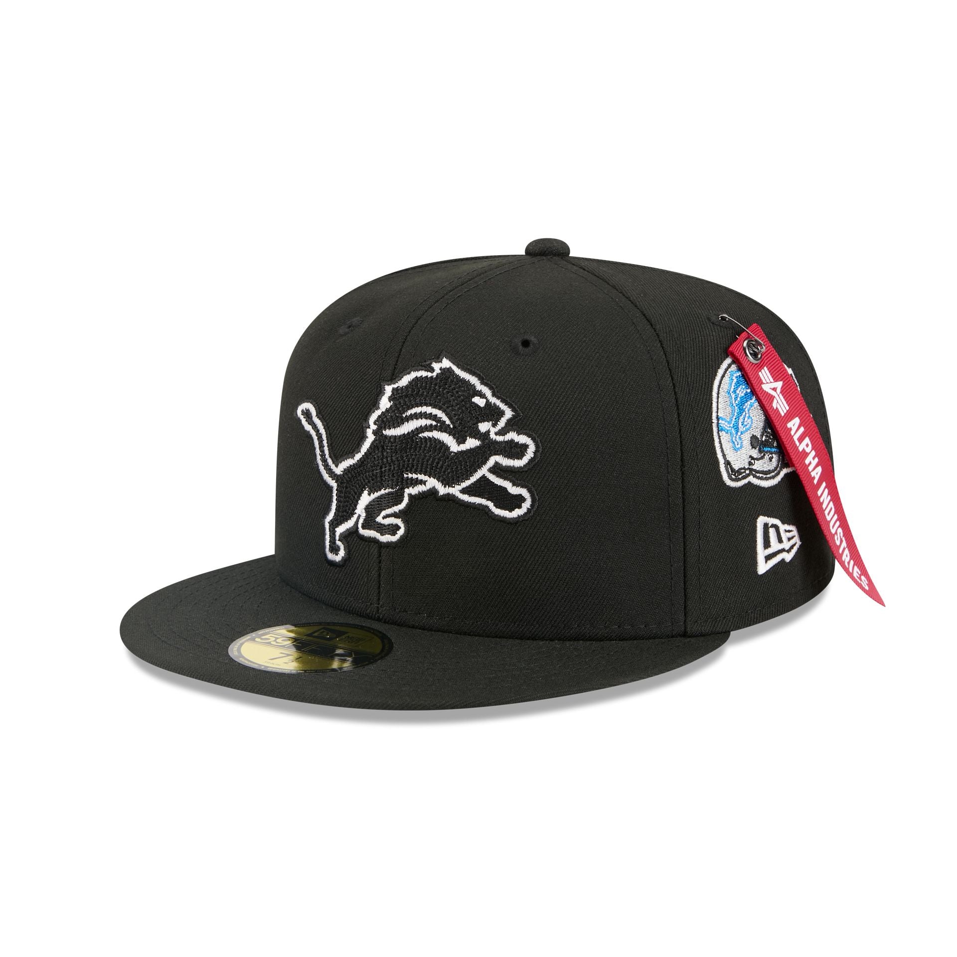 Alpha Industries X Detroit Lions Black 59Fifty Fitted Hat