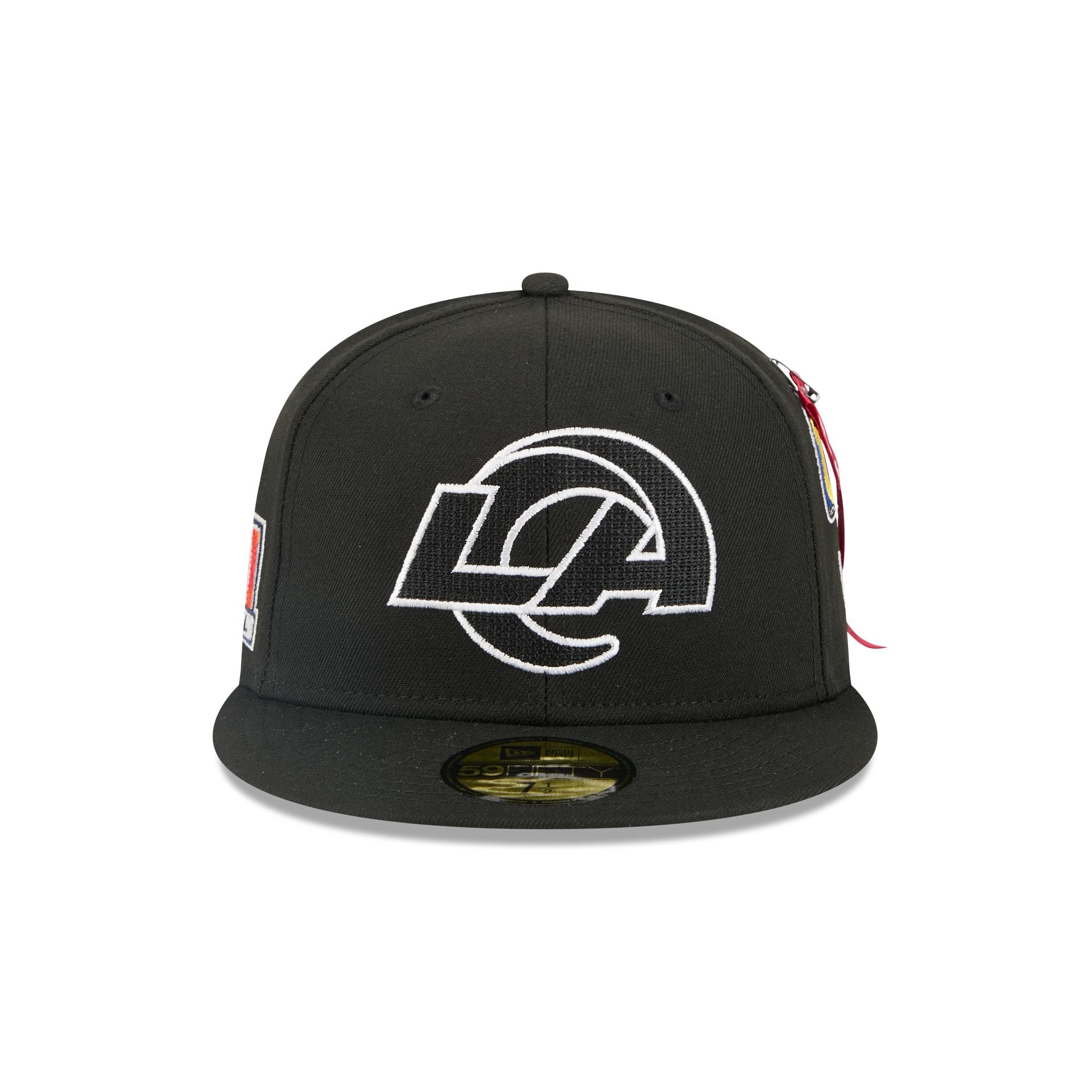 Alternative view of Alpha Industries X Los Angeles Rams Black 59Fifty Fitted Hat