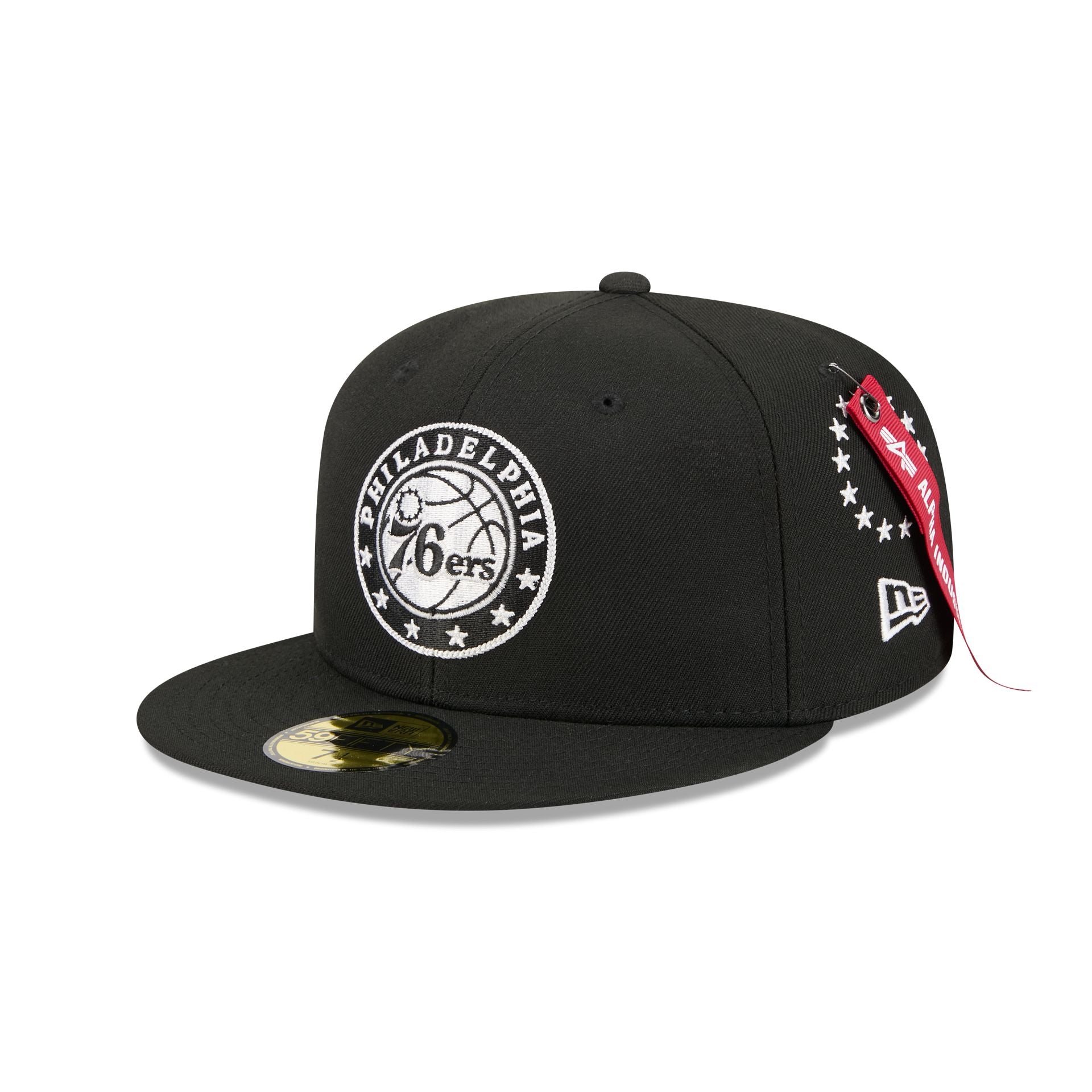 Alpha Industries X Philadelphia 76Ers Black 59Fifty Fitted Hat