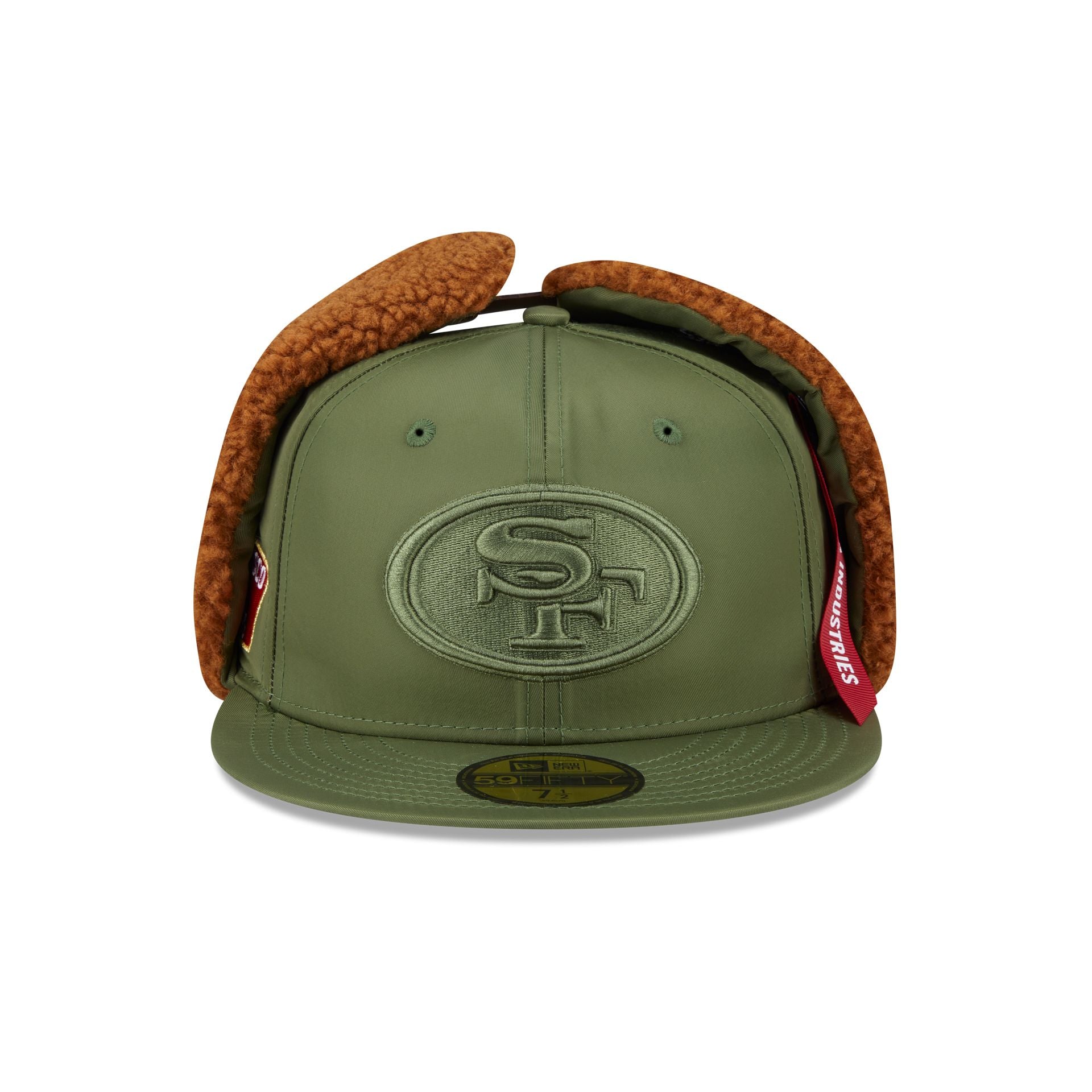 Alternative view of Alpha Industries X San Francisco 49Ers Olive Green Dog Ear 59Fifty Fitted Hat