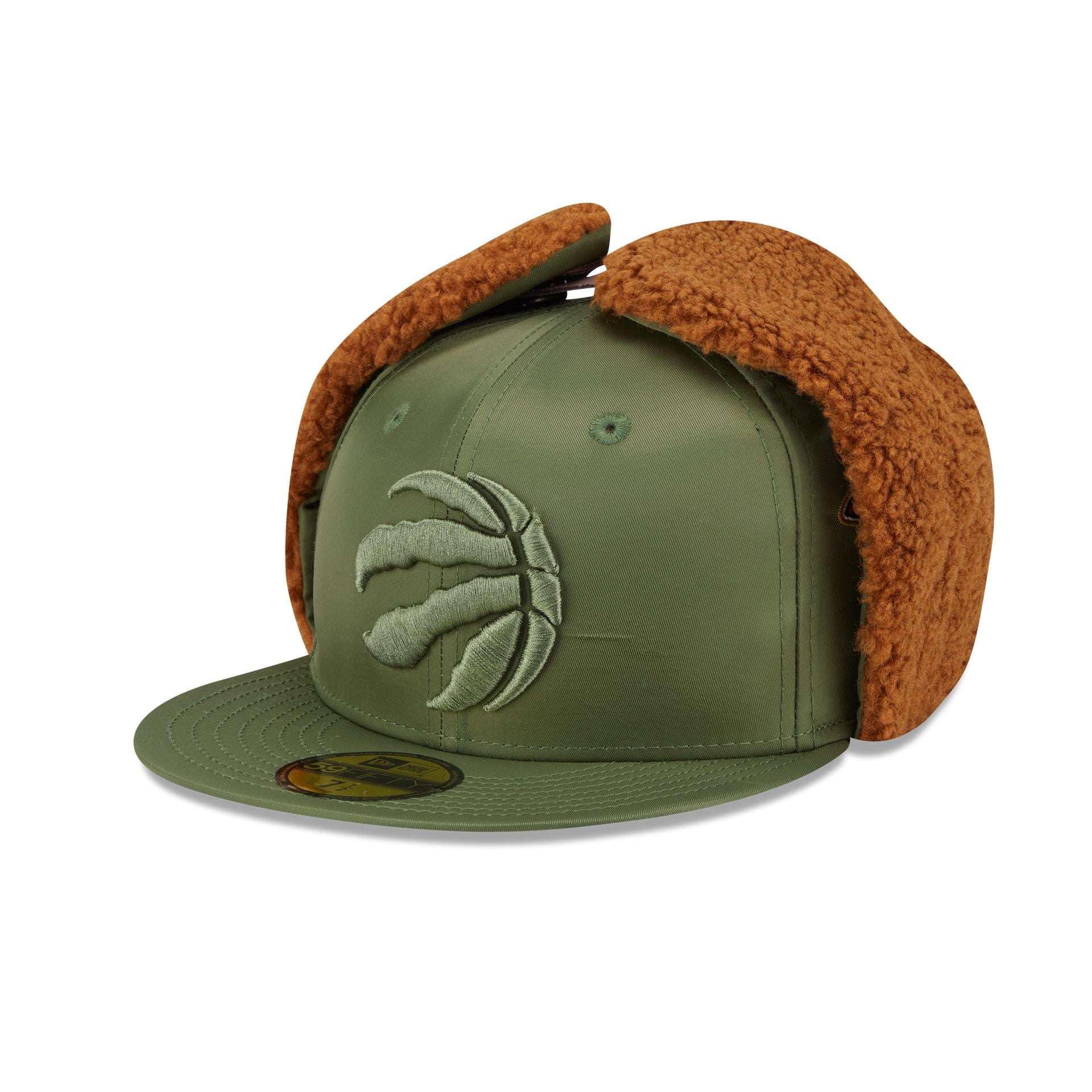Alpha Industries X Toronto Raptors Olive Green Dog Ear 59Fifty Fitted Hat