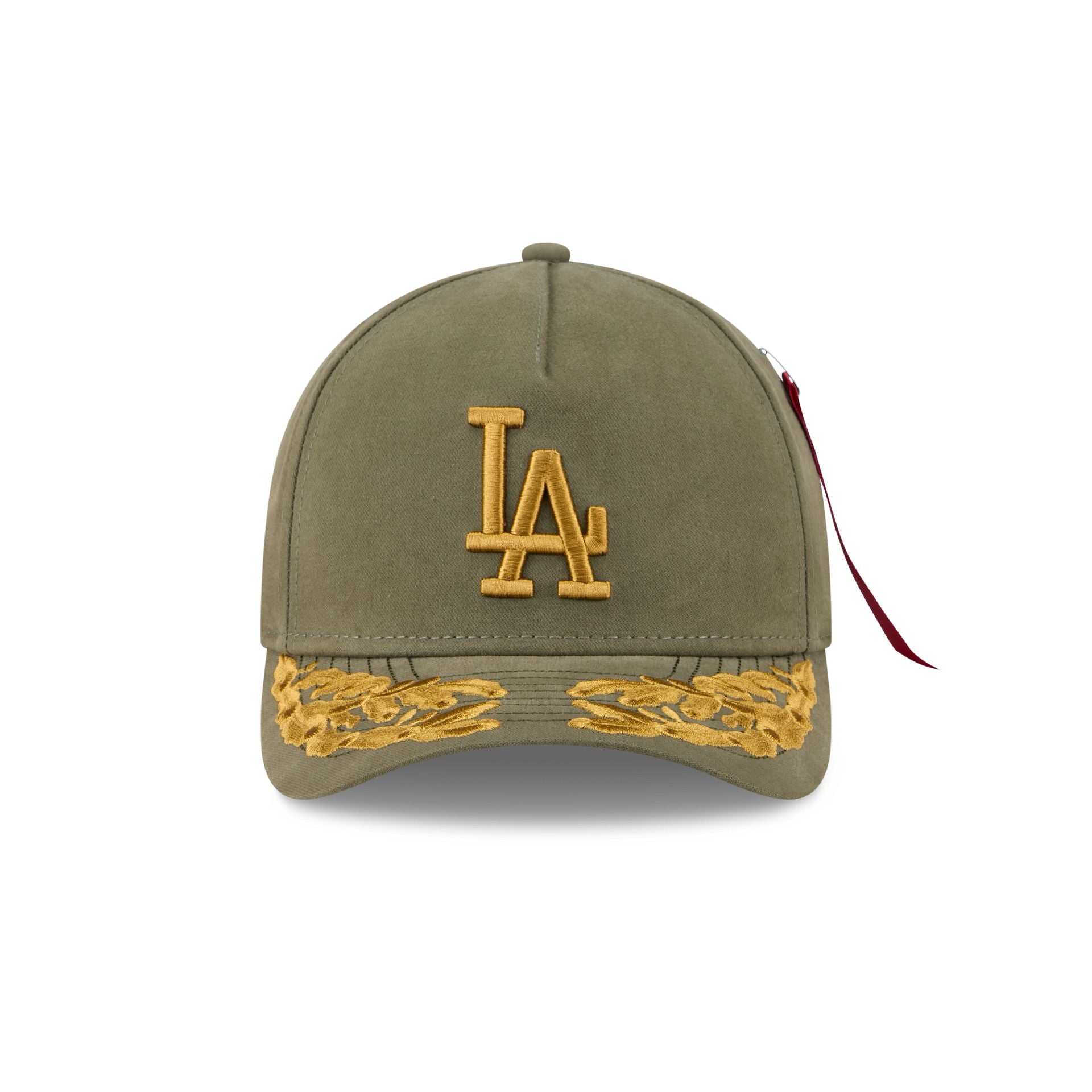 Alternative view of Alpha Industries X Los Angeles Dodgers Olive Green 9Forty M-Crown A-Frame Snapback Hat