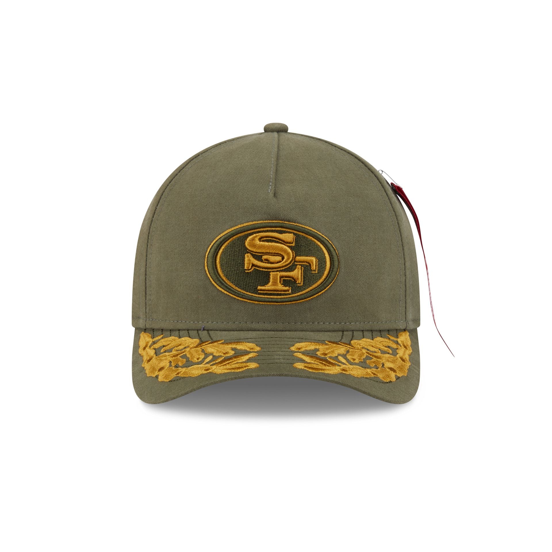 Alternative view of Alpha Industries X San Francisco 49Ers Olive Green 9Forty M-Crown A-Frame Snapback Hat