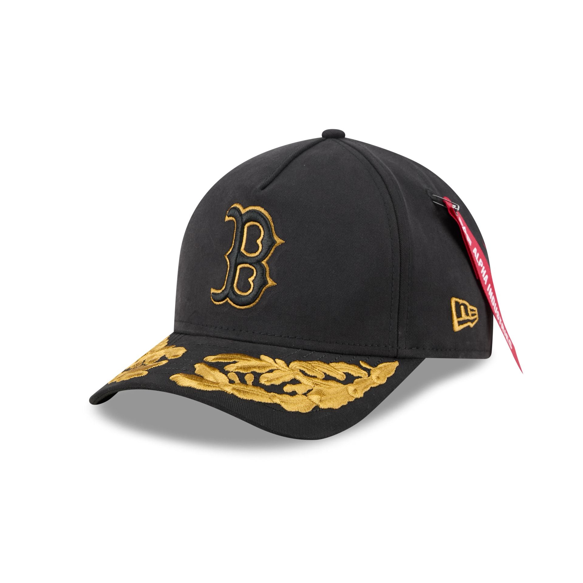 Alpha Industries X Boston Red Sox Black 9Forty M-Crown A-Frame Snapback Hat
