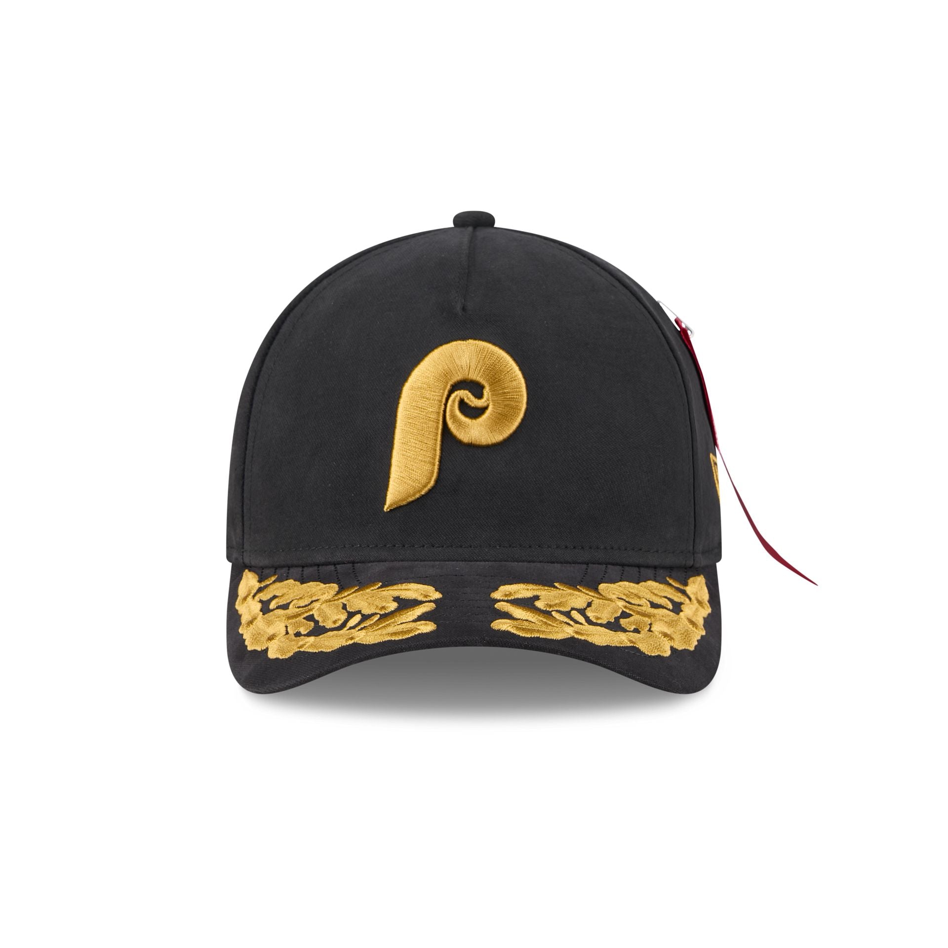 Alternative view of Alpha Industries X Philadelphia Phillies Black 9Forty M-Crown A-Frame Snapback Hat