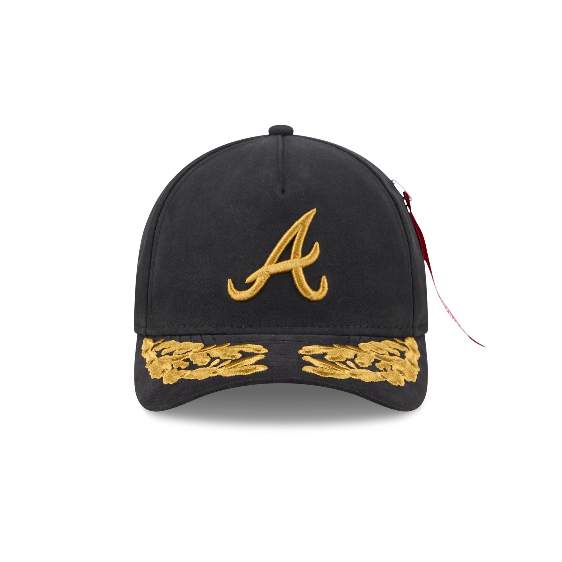 Alternative view of Alpha Industries X Atlanta Braves Black 9Forty M-Crown A-Frame Snapback Hat