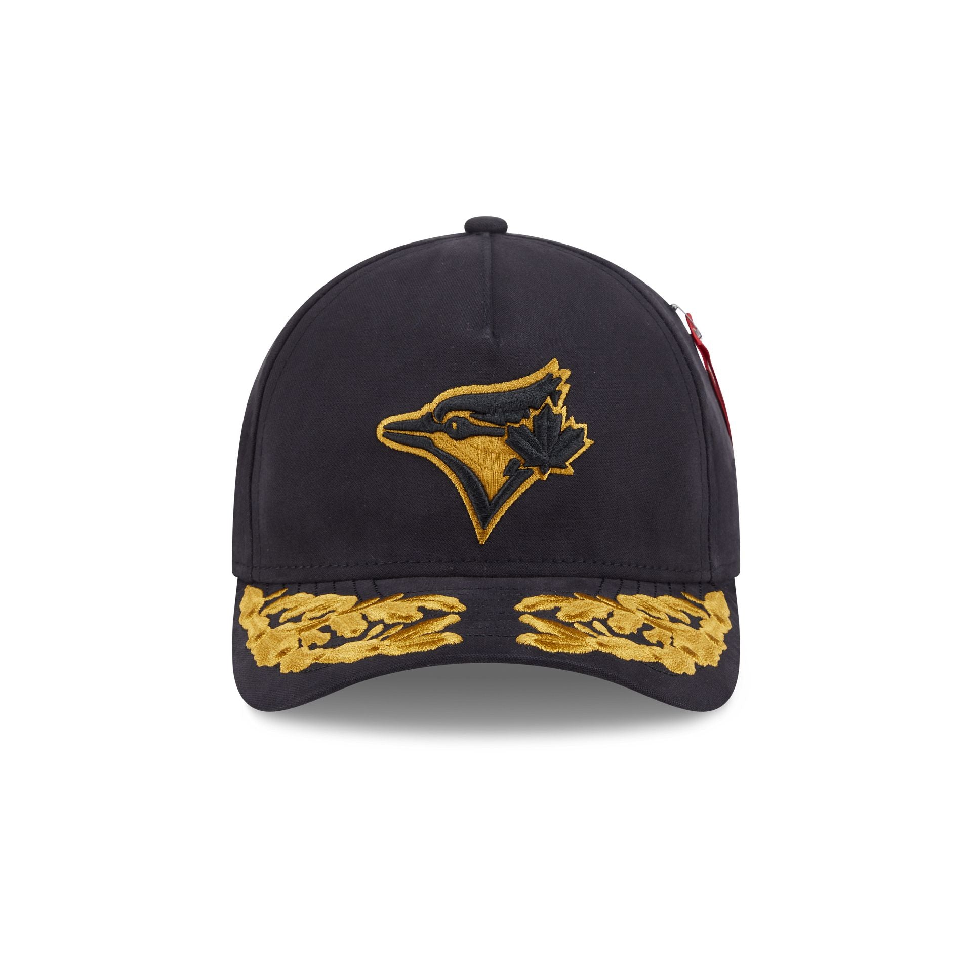 Alternative view of Alpha Industries X Toronto Blue Jays Black 9Forty M-Crown A-Frame Snapback Hat