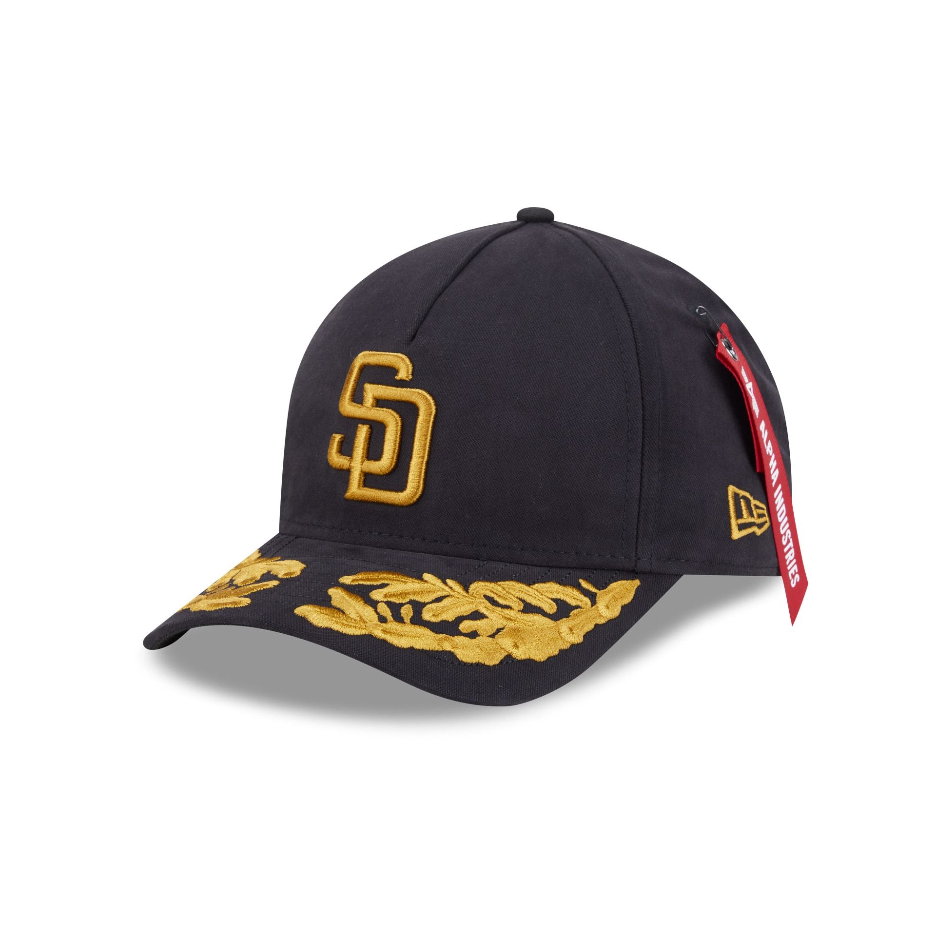 Alpha Industries X San Diego Padres Black 9Forty M-Crown A-Frame Snapback Hat
