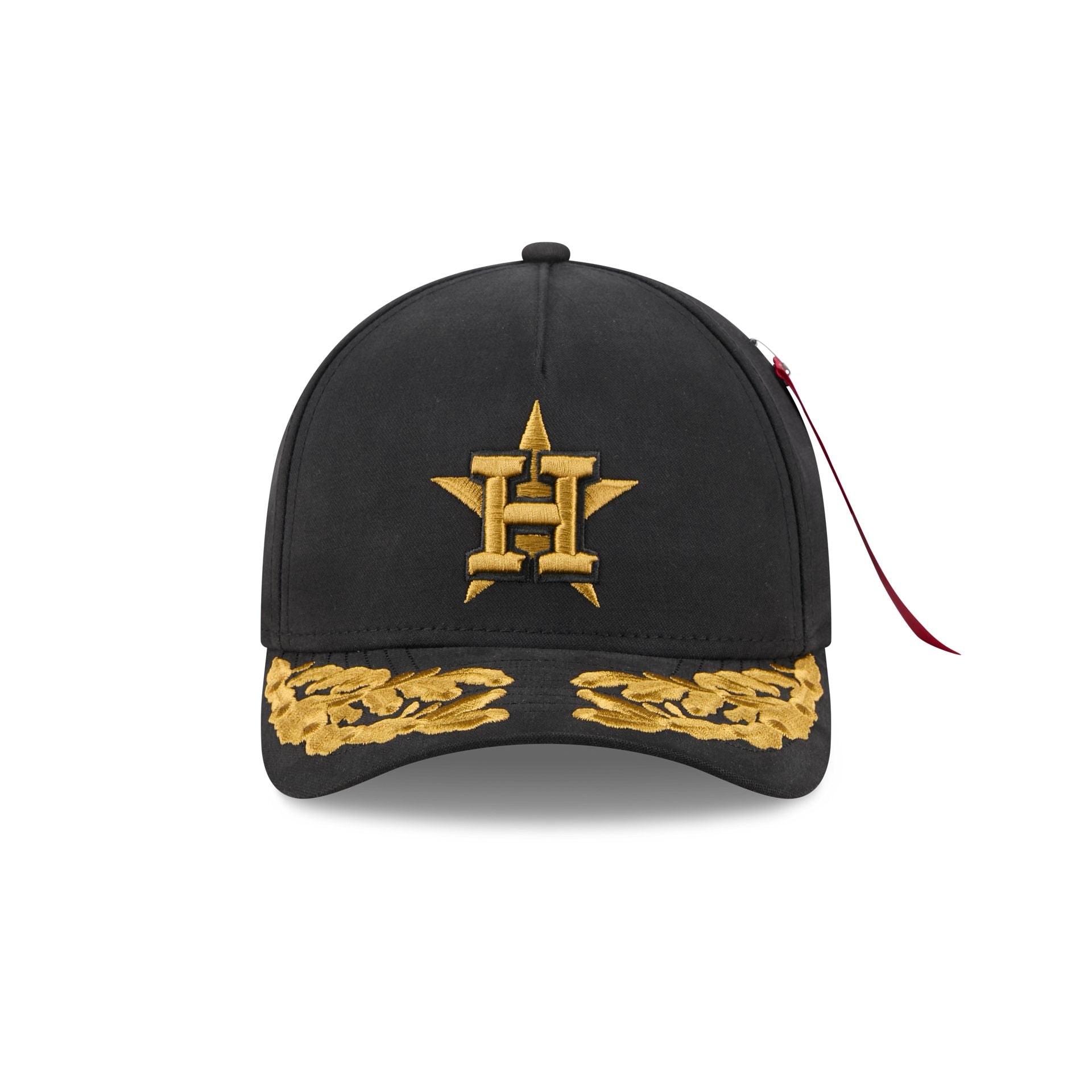 Alternative view of Alpha Industries X Houston Astros Black 9Forty M-Crown A-Frame Snapback Hat