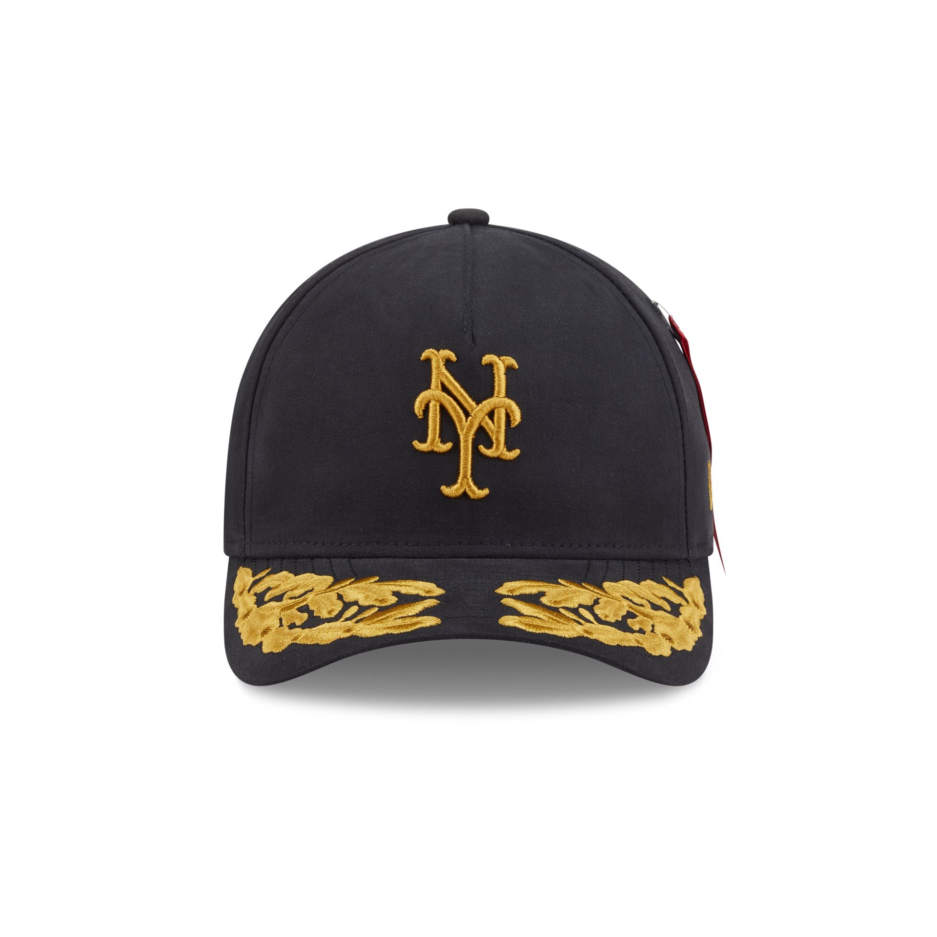 Alternative view of Alpha Industries X New York Mets Black 9Forty M-Crown A-Frame Snapback Hat