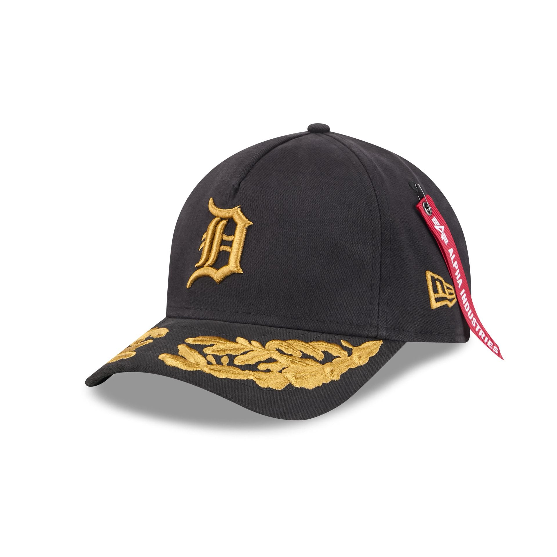 Alpha Industries X Detroit Tigers Black 9Forty M-Crown A-Frame Snapback Hat