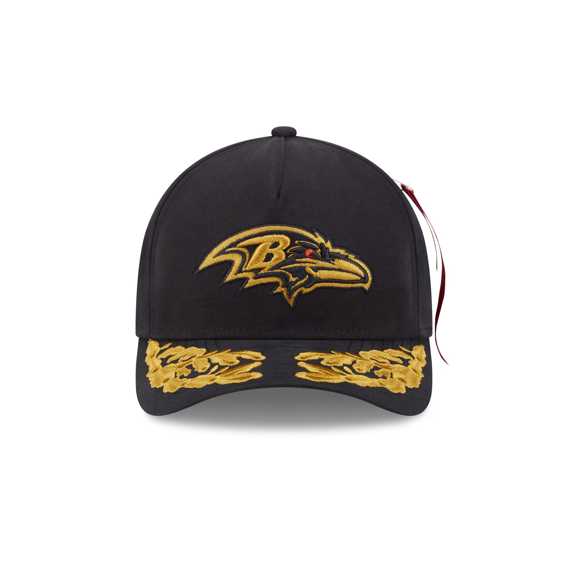 Alternative view of Alpha Industries X Baltimore Ravens Black 9Forty M-Crown A-Frame Snapback Hat