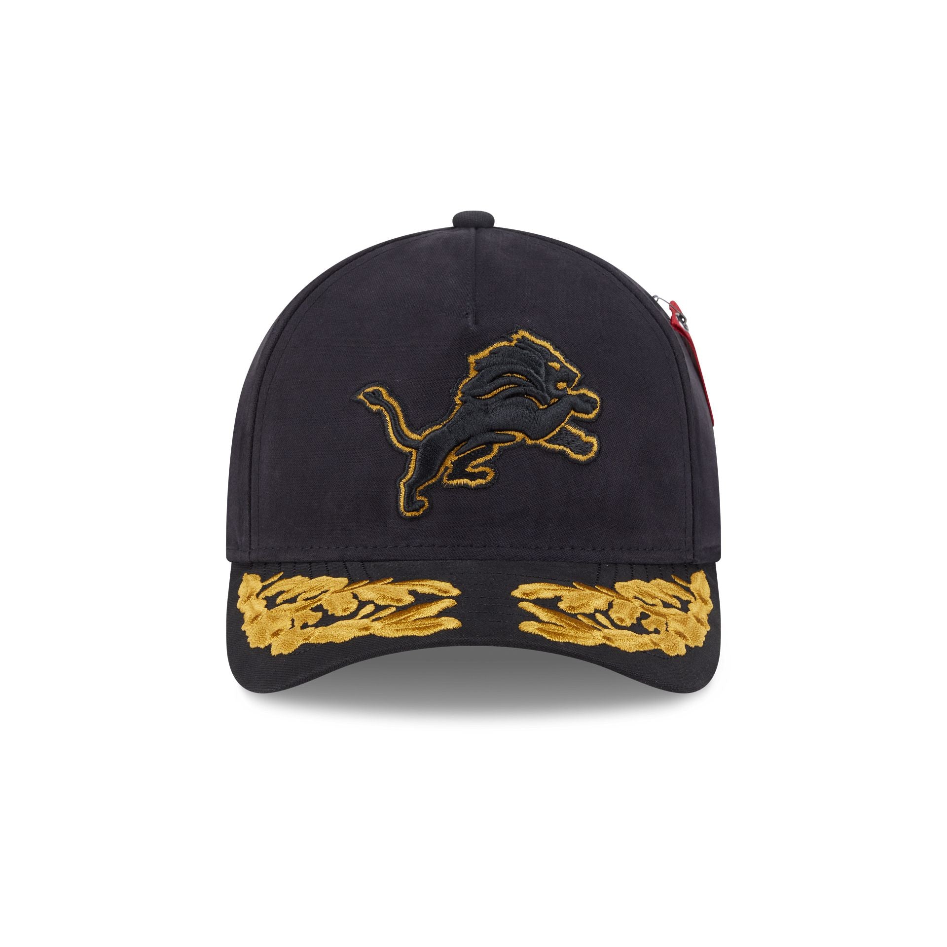 Alternative view of Alpha Industries X Detroit Lions Black 9Forty M-Crown A-Frame Snapback Hat