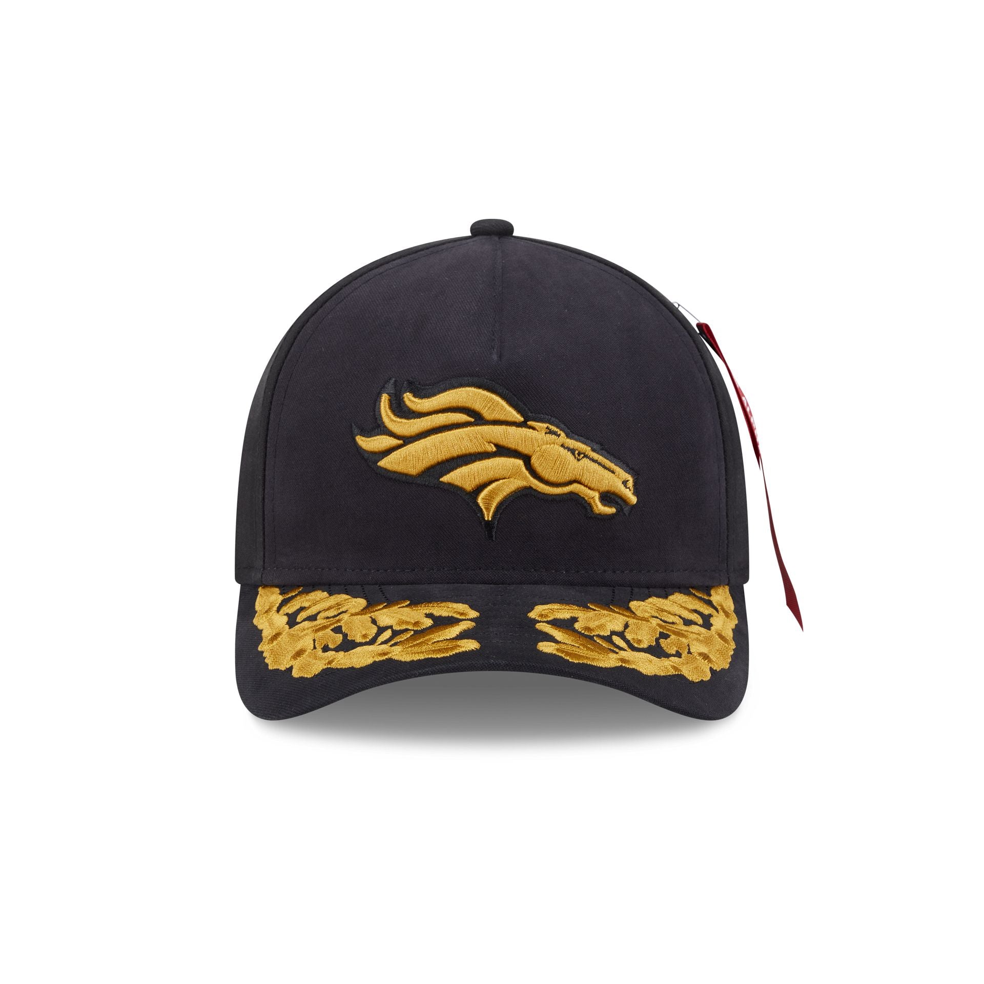 Alternative view of Alpha Industries X Denver Broncos Black 9Forty M-Crown A-Frame Snapback Hat