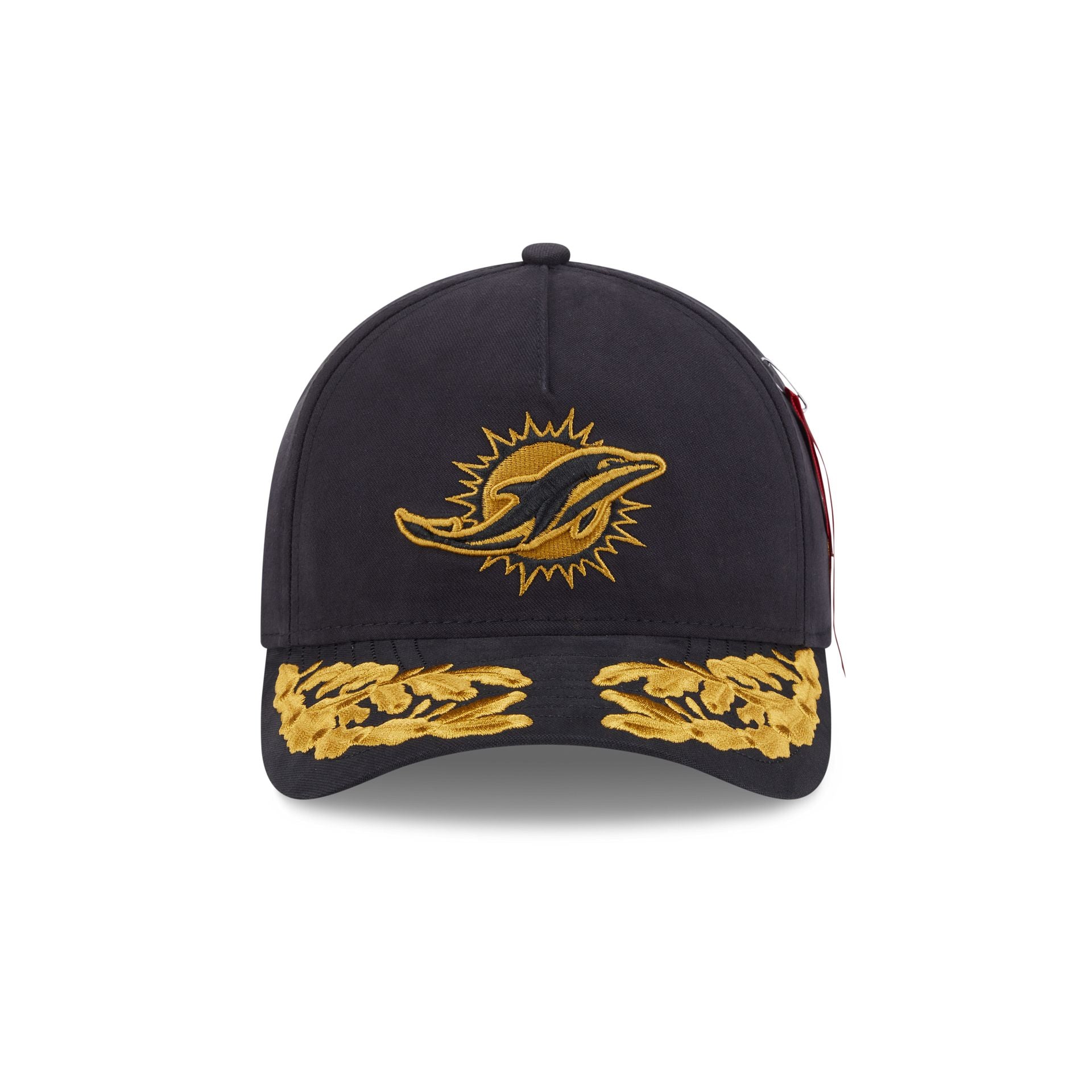 Alternative view of Alpha Industries X Miami Dolphins Black 9Forty M-Crown A-Frame Snapback Hat