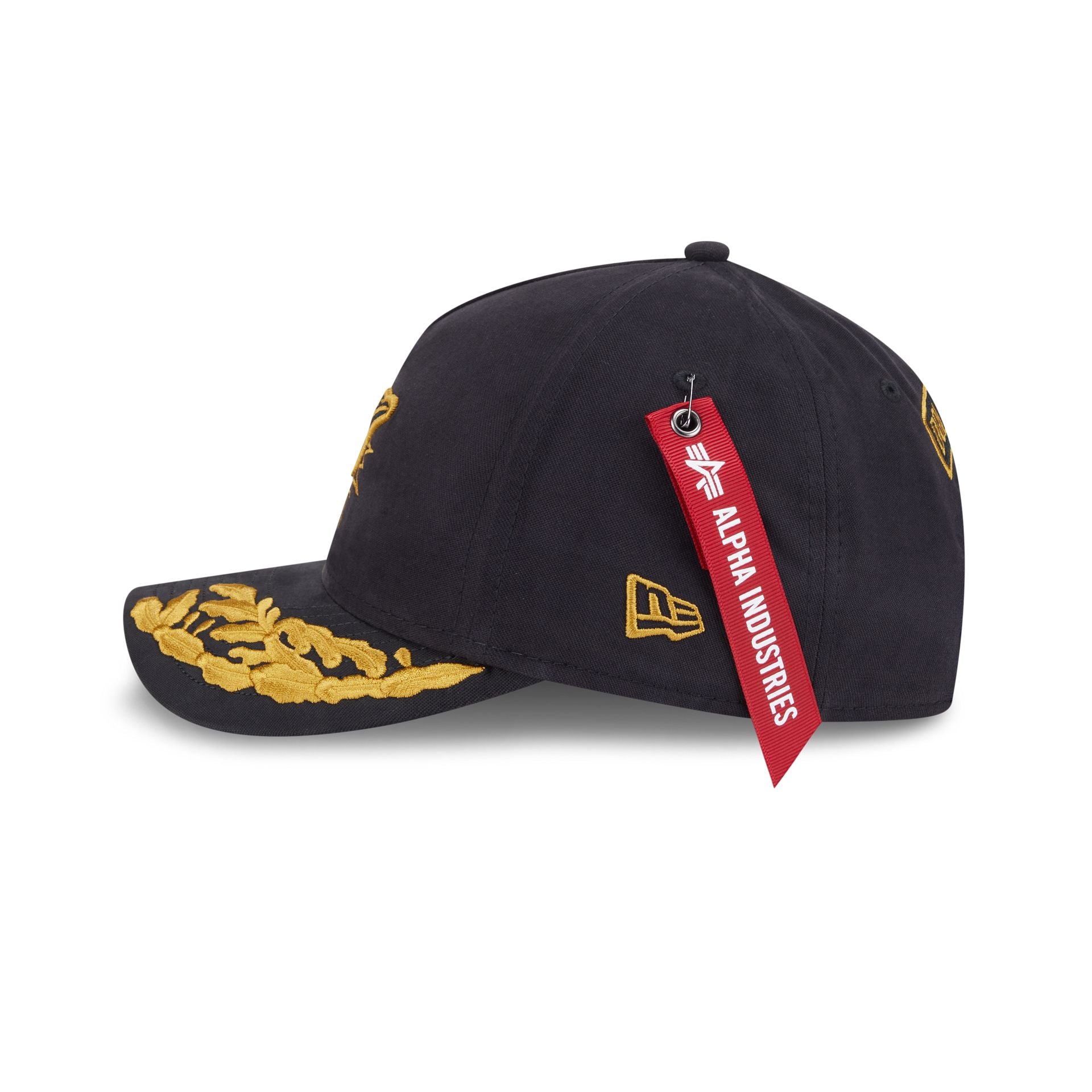 Alpha Industries X Miami Dolphins Black 9Forty M-Crown A-Frame Snapback Hat - Image 4