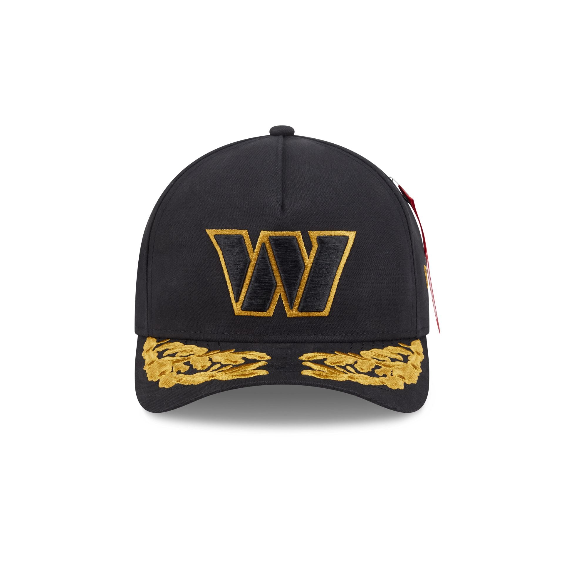 Alternative view of Alpha Industries X Washington Commanders Black 9Forty M-Crown A-Frame Snapback Hat