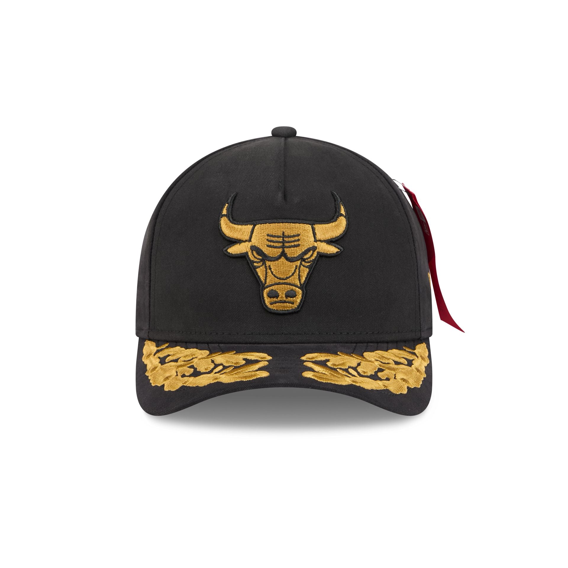Alternative view of Alpha Industries X Chicago Bulls Black 9Forty M-Crown A-Frame Snapback Hat