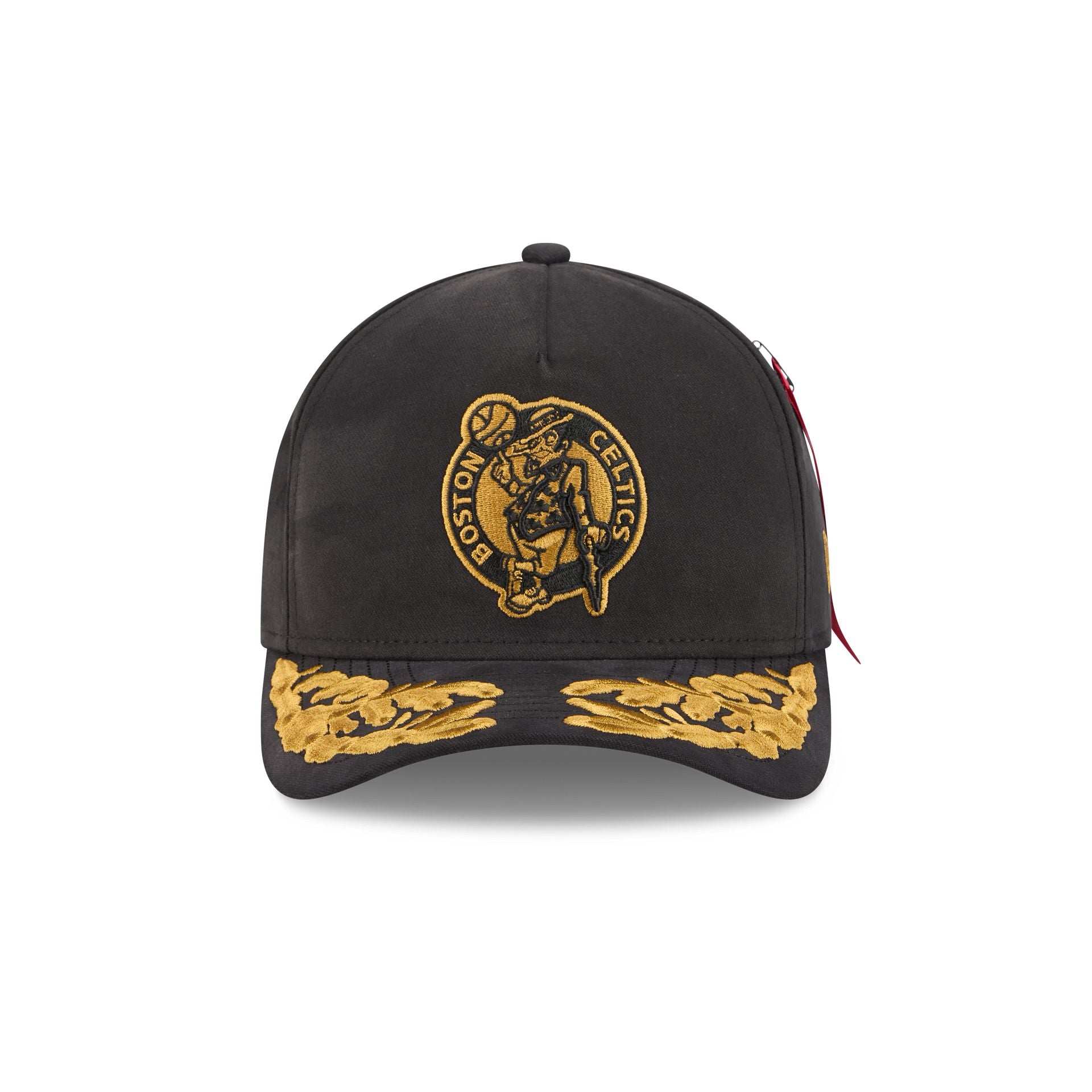Alternative view of Alpha Industries X Boston Celtics Black 9Forty M-Crown A-Frame Snapback Hat