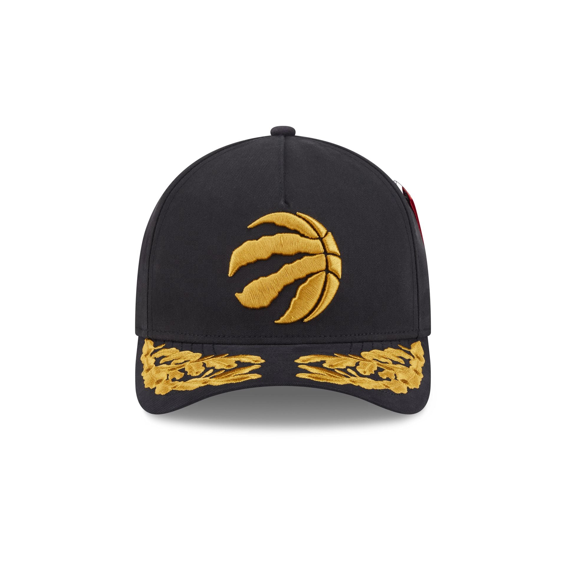 Alternative view of Alpha Industries X Toronto Raptors Black 9Forty M-Crown A-Frame Snapback Hat