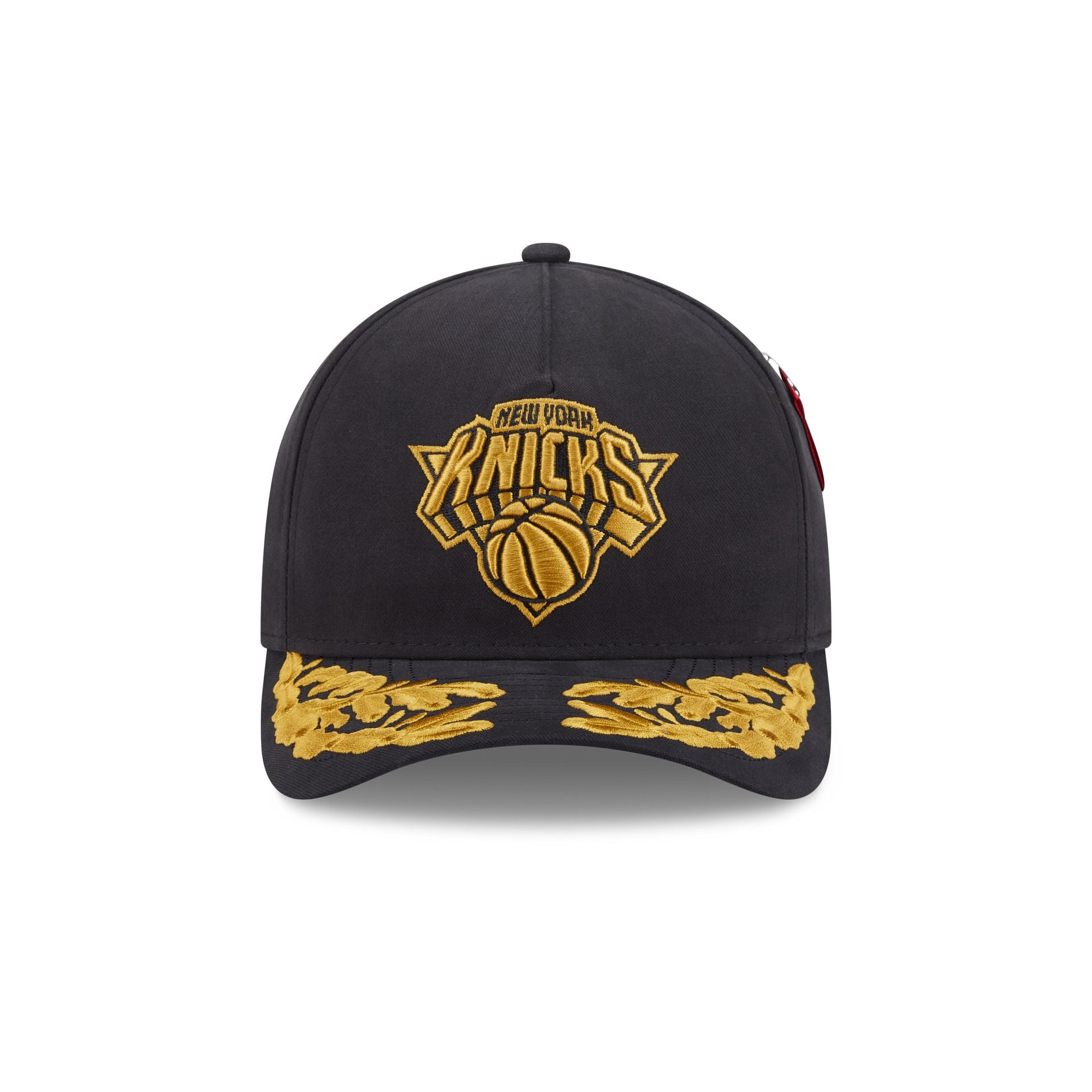 Alternative view of Alpha Industries X New York Knicks Black 9Forty M-Crown A-Frame Snapback Hat
