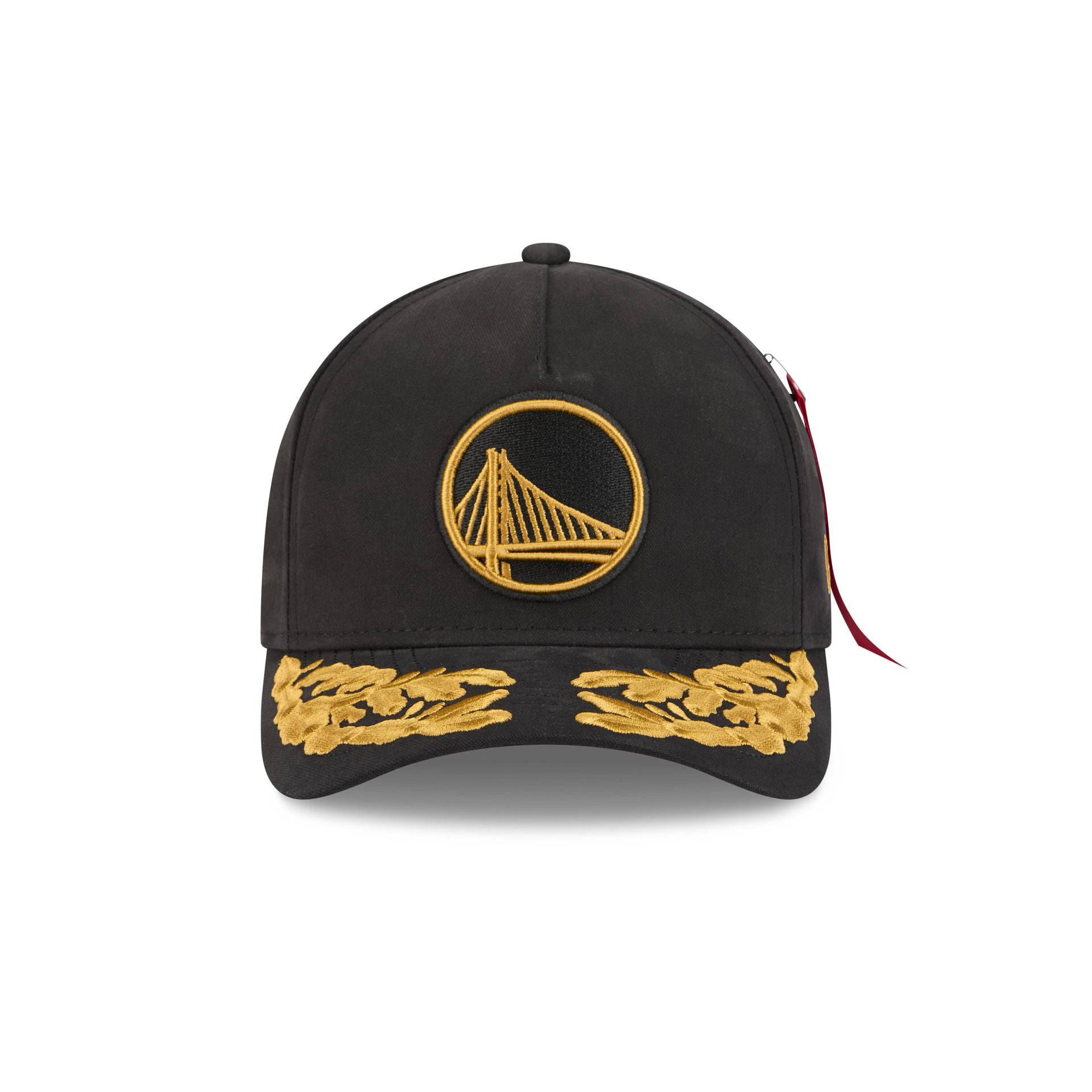 Alternative view of Alpha Industries X Golden State Warriors Black 9Forty M-Crown A-Frame Snapback Hat