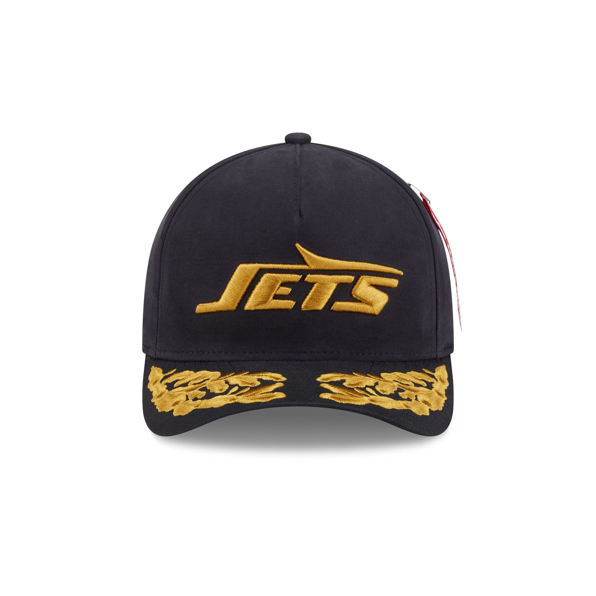 Alternative view of Alpha Industries X New York Jets Black 9Forty M-Crown A-Frame Snapback Hat