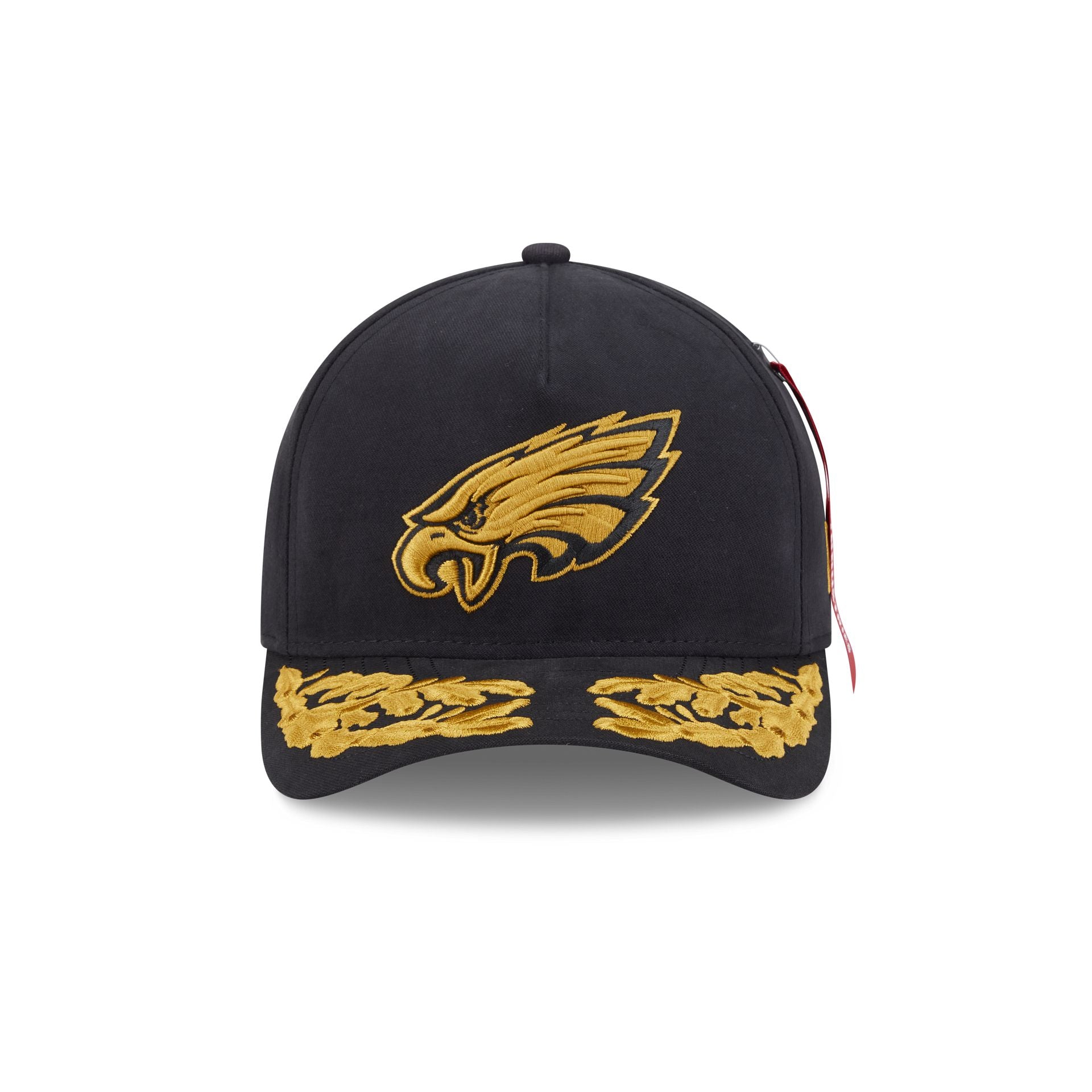 Alternative view of Alpha Industries X Philadelphia Eagles Black 9Forty M-Crown A-Frame Snapback Hat