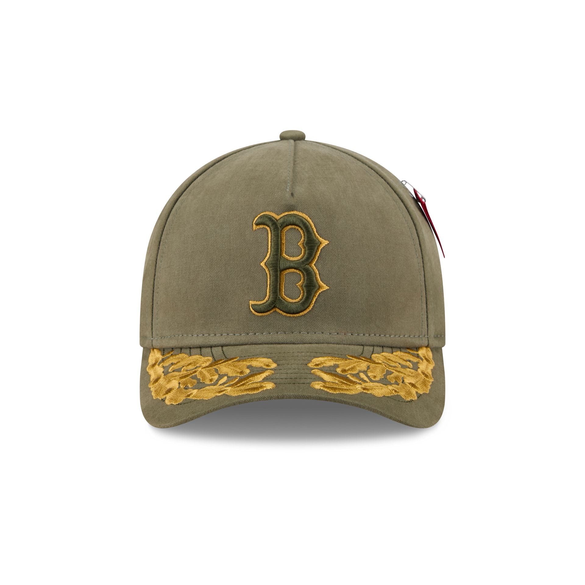Alternative view of Alpha Industries X Boston Red Sox Olive Green 9Forty M-Crown A-Frame Snapback Hat