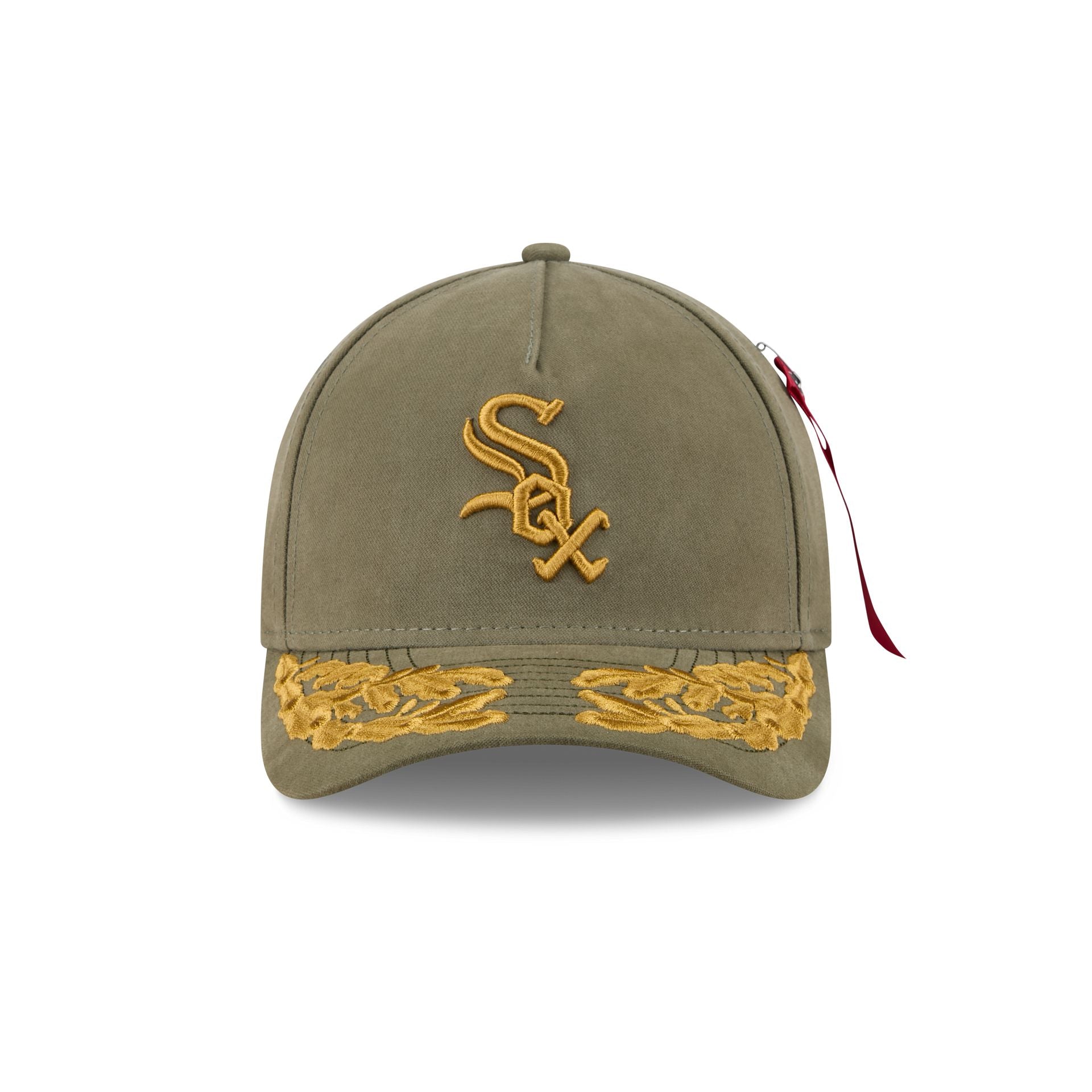 Alternative view of Alpha Industries X Chicago White Sox Olive Green 9Forty M-Crown A-Frame Snapback Hat