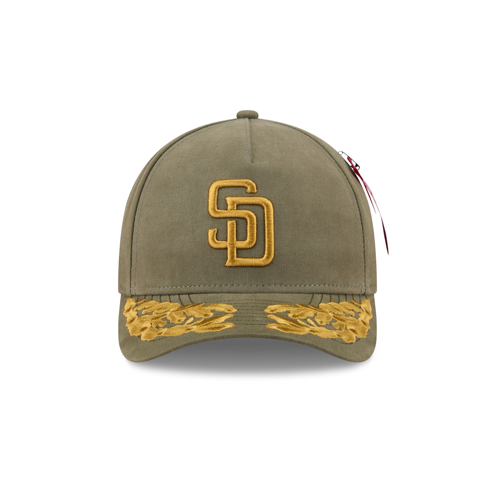 Alternative view of Alpha Industries X San Diego Padres Olive Green 9Forty M-Crown A-Frame Snapback Hat