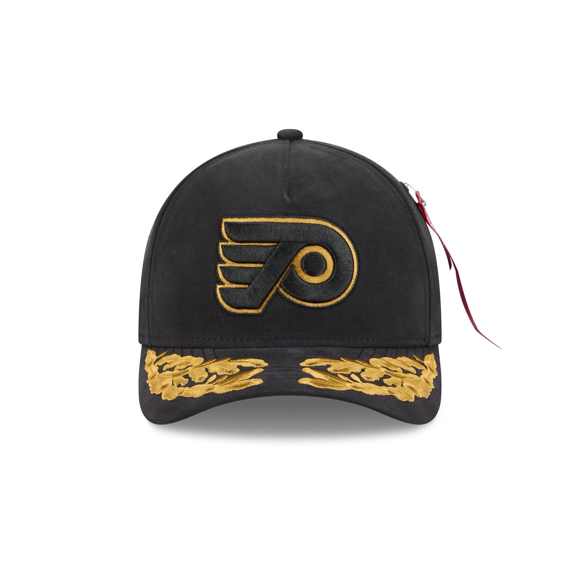 Alternative view of Alpha Industries X Philadelphia Flyers Black 9Forty M-Crown A-Frame Snapback Hat