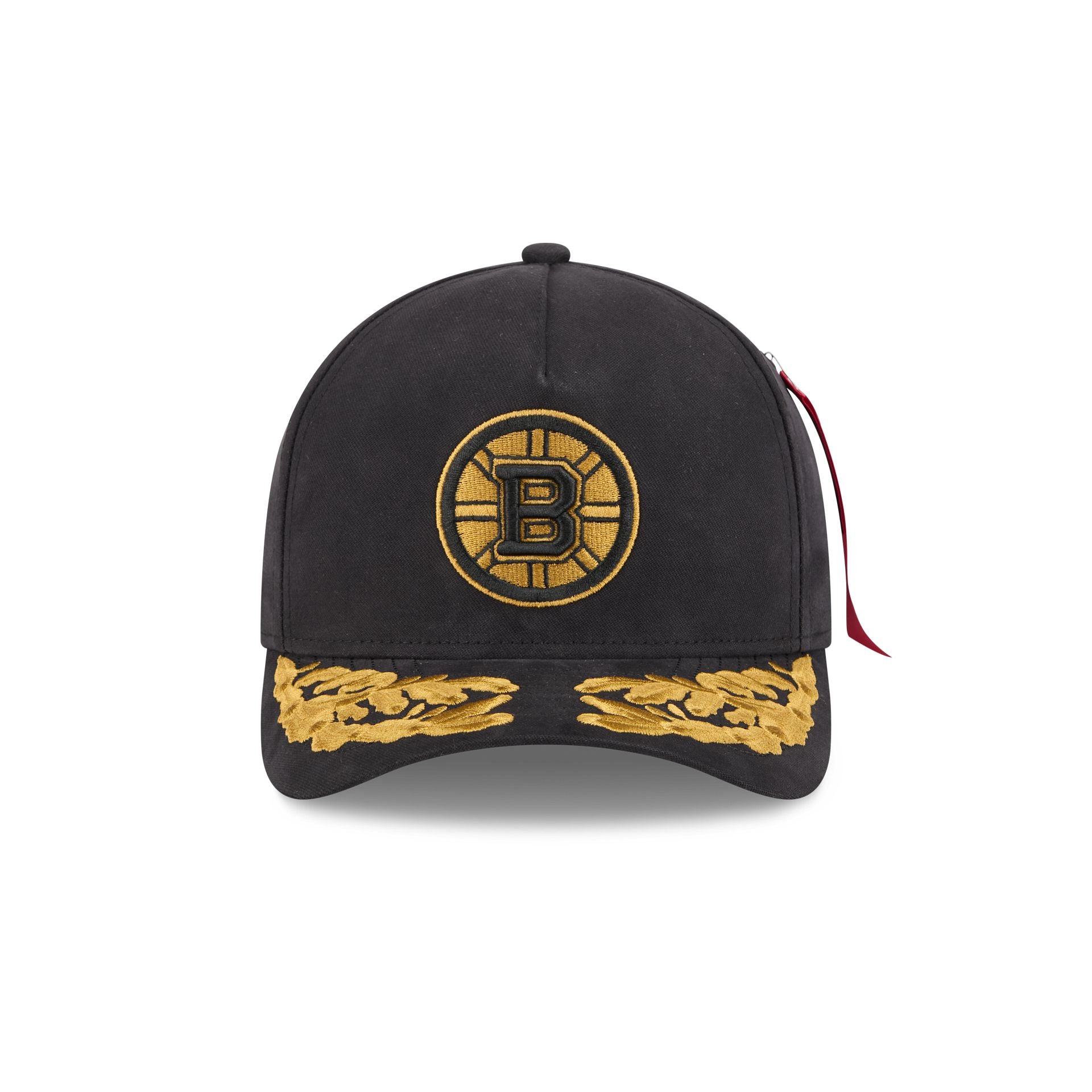 Alternative view of Alpha Industries X Boston Bruins Black 9Forty M-Crown A-Frame Snapback Hat