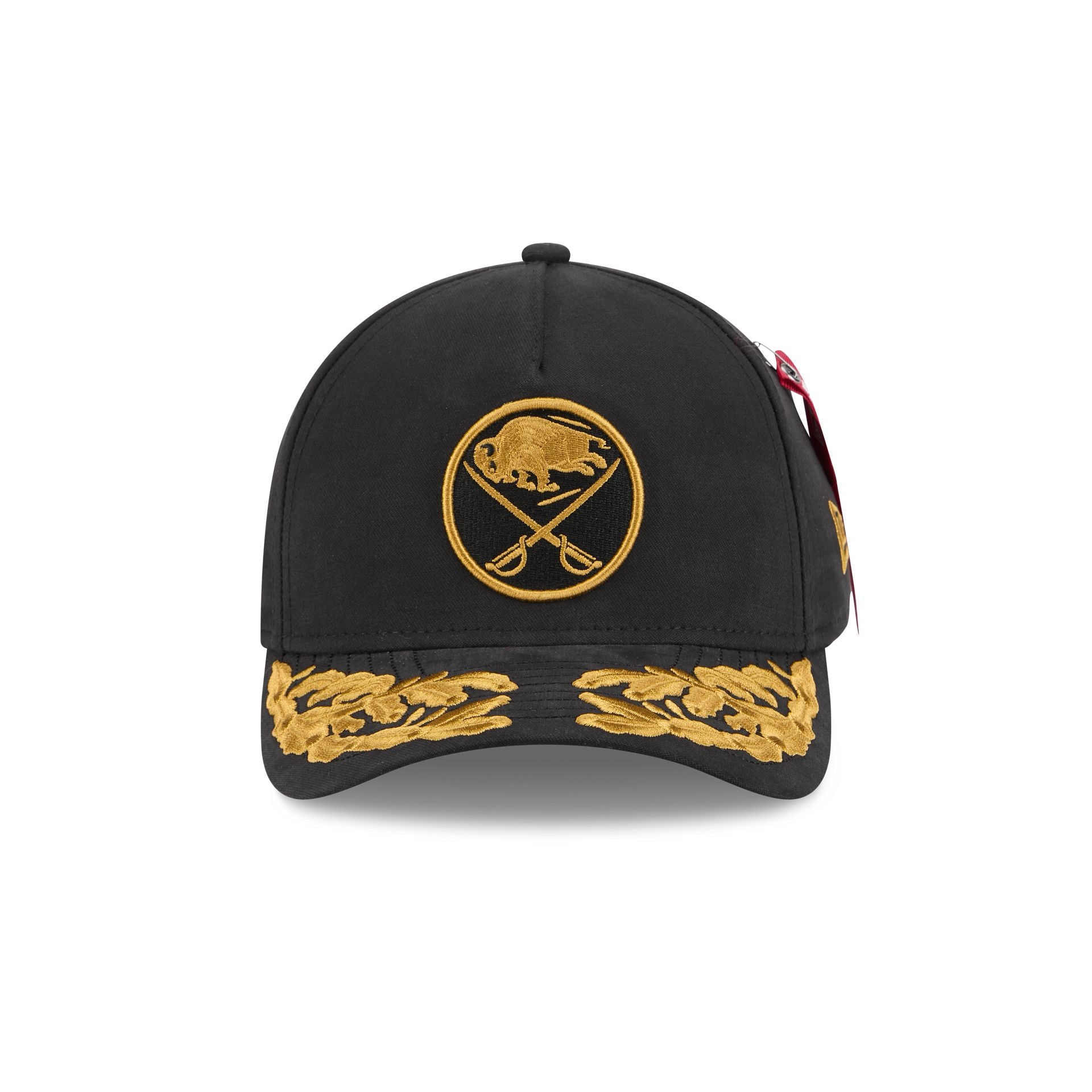 Alternative view of Alpha Industries X Buffalo Sabres Black 9Forty M-Crown A-Frame Snapback Hat