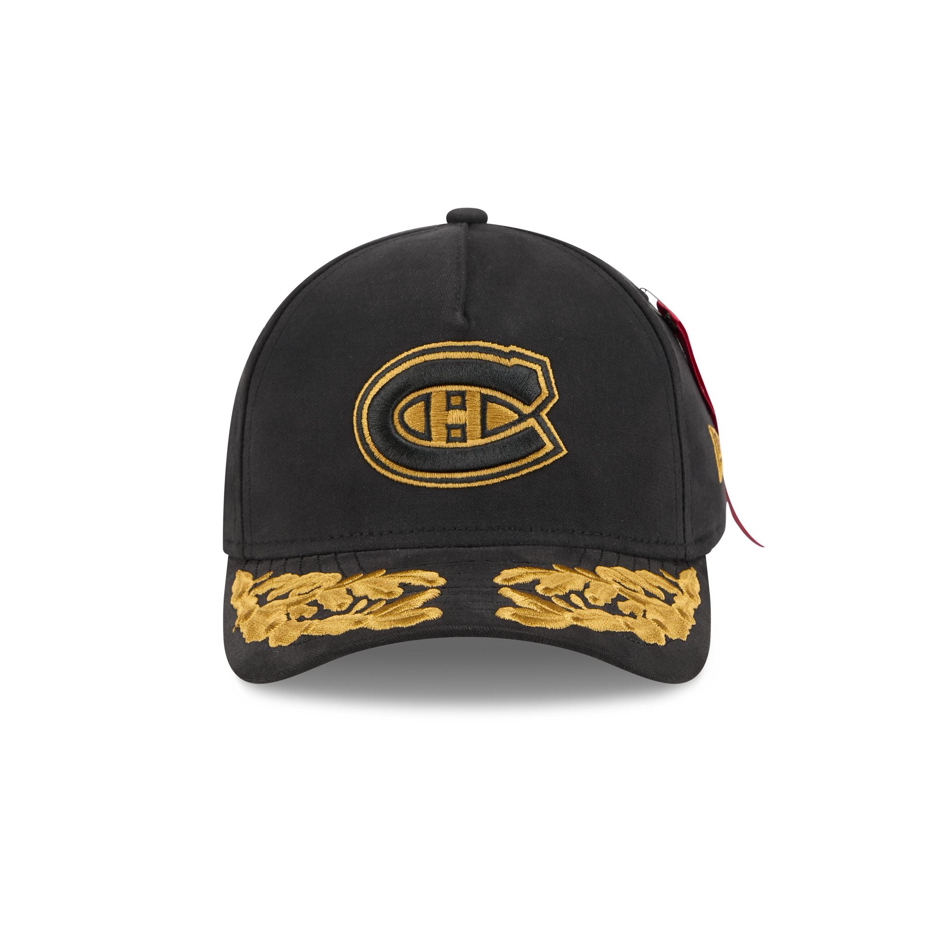 Alternative view of Alpha Industries X Montreal Canadiens Black 9Forty M-Crown A-Frame Snapback Hat