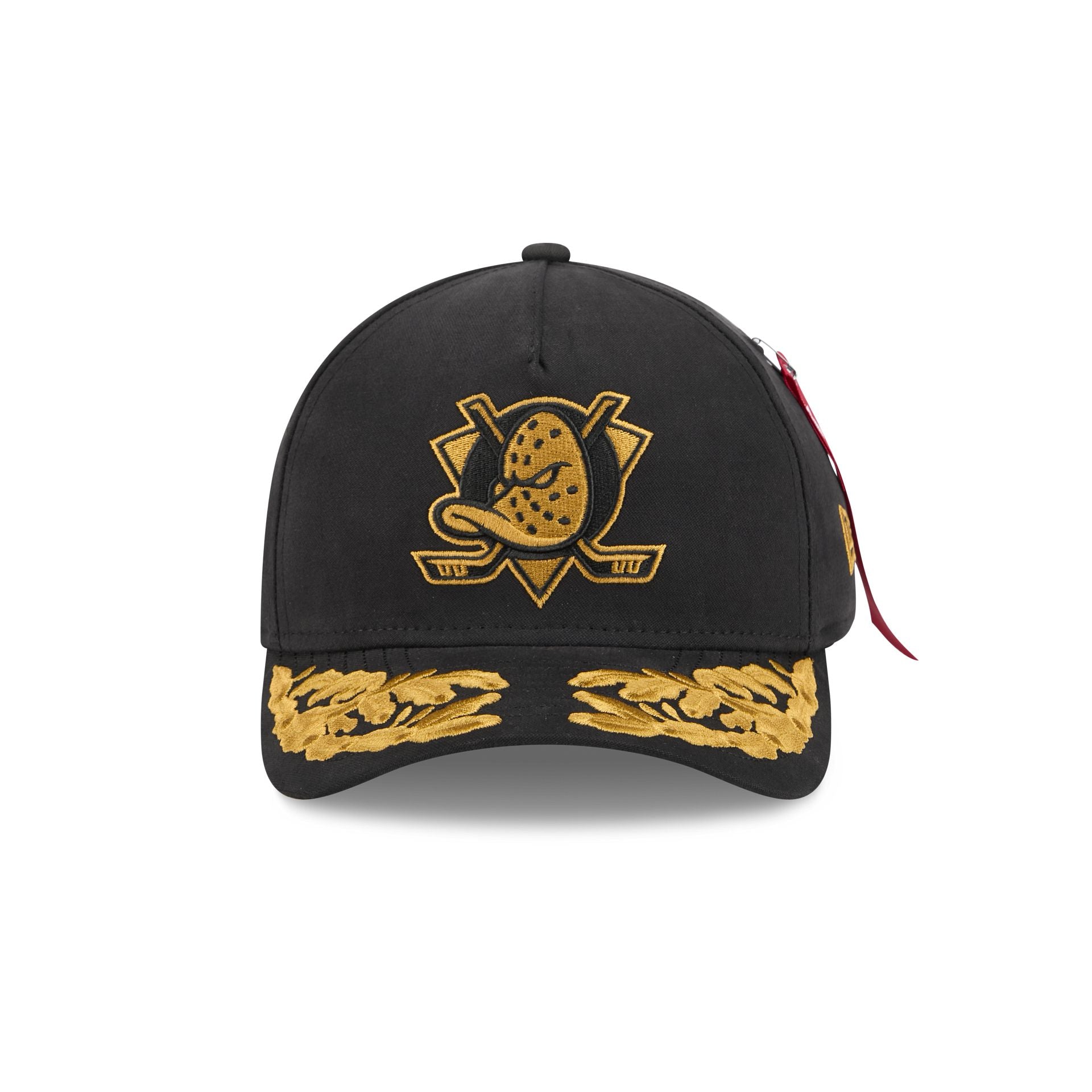 Alternative view of Alpha Industries X Anaheim Ducks Black 9Forty M-Crown A-Frame Snapback Hat