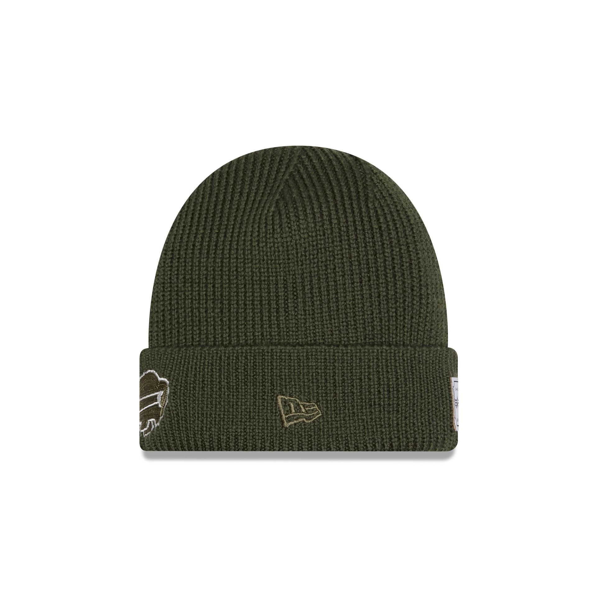 Alternative view of Alpha Industries X Buffalo Bills Olive Green Cuff Knit Hat