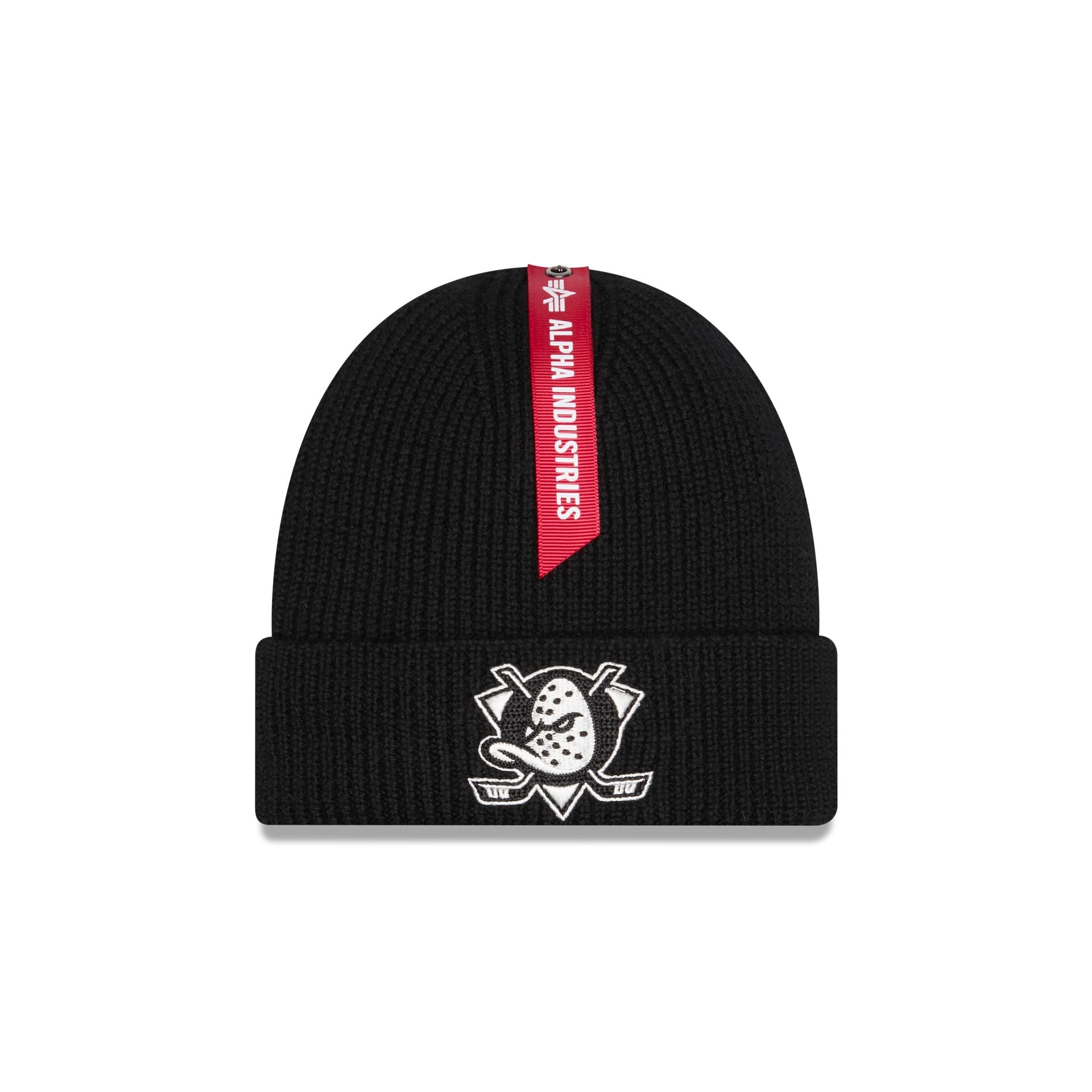 Alpha Industries X Anaheim Ducks Black Cuff Knit Hat