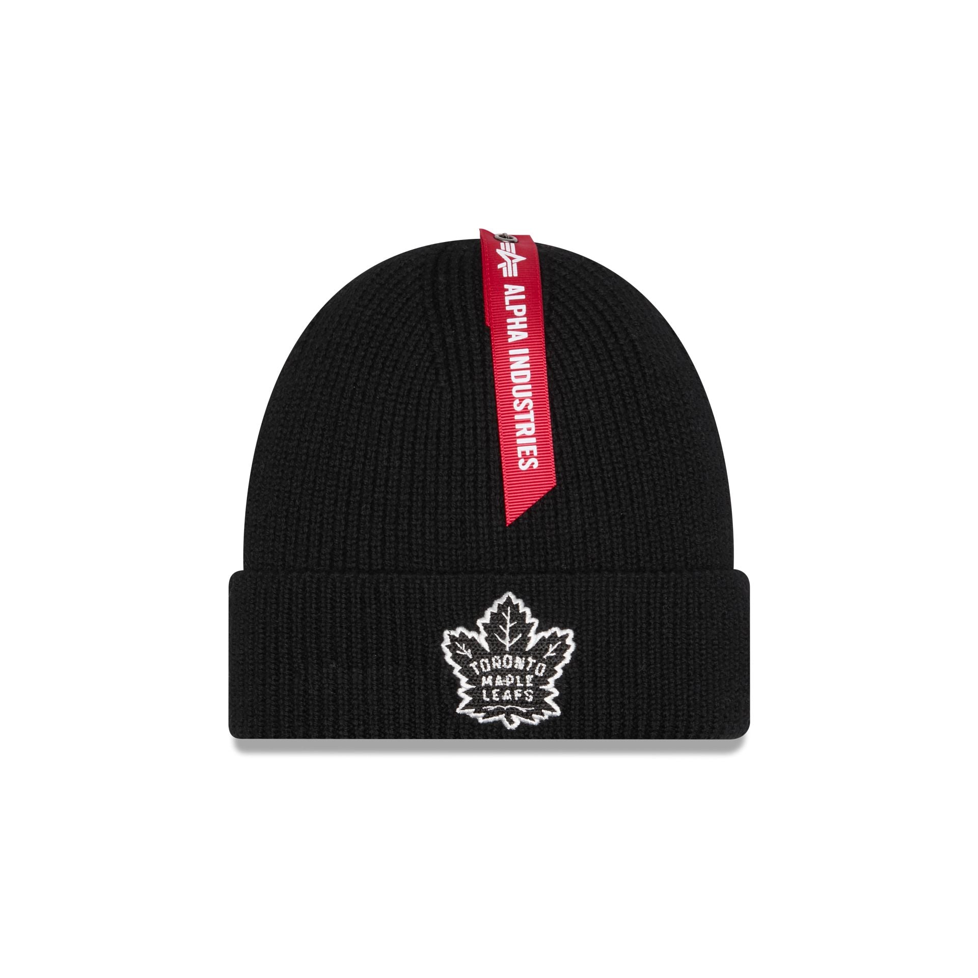 Alpha Industries X Toronto Maple Leafs Black Cuff Knit Hat