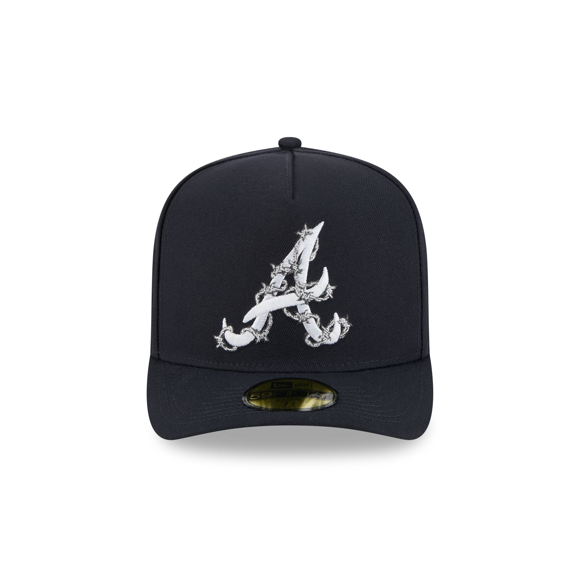 Alternative view of Atlanta Braves Barbed Wire 59Fifty A-Frame Fitted Hat