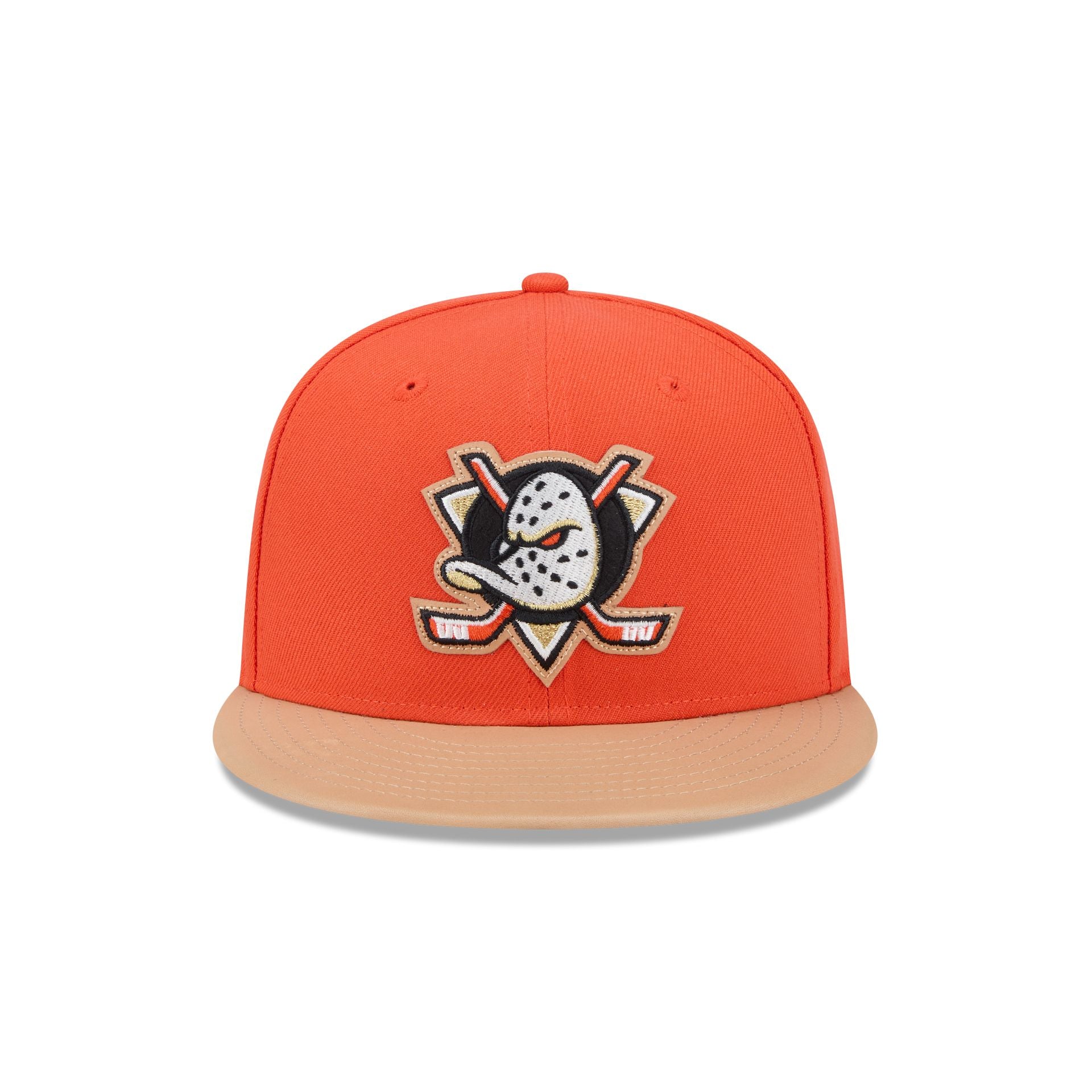 Alternative view of Anaheim Ducks Leather Visor 59Fifty Fitted Hat