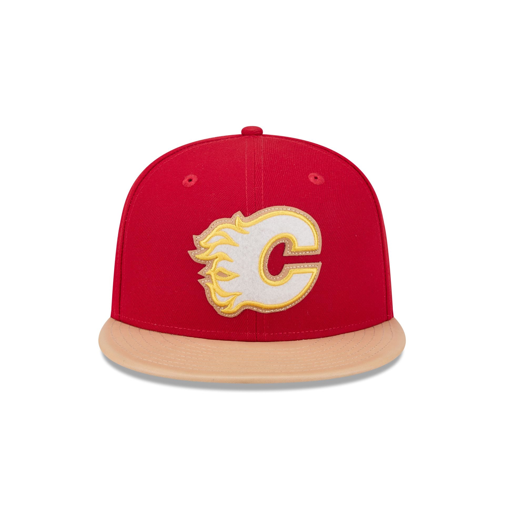 Alternative view of Calgary Flames Leather Visor 59Fifty Fitted Hat