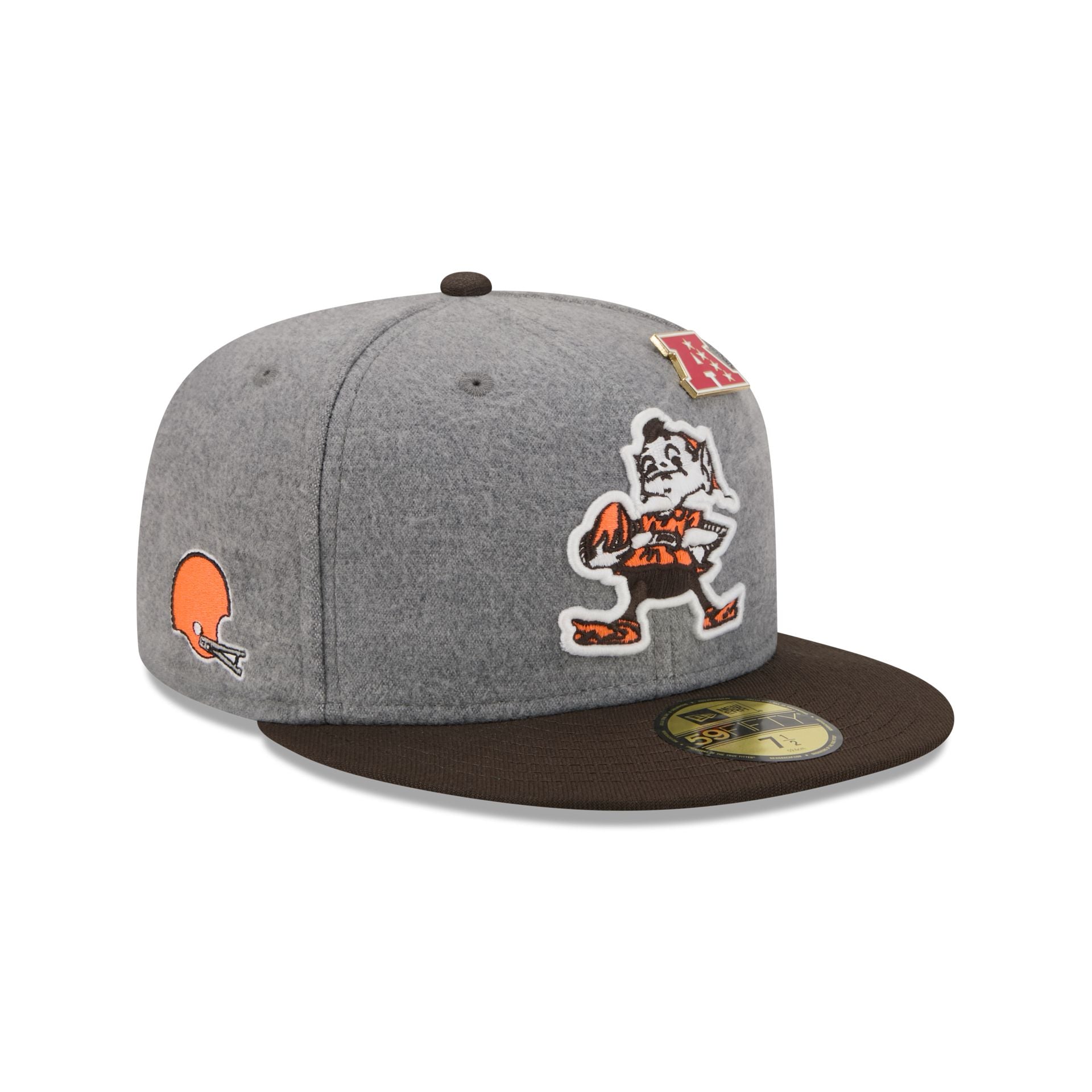 Cleveland Browns Heather Gray Wool 59Fifty Fitted Hat
